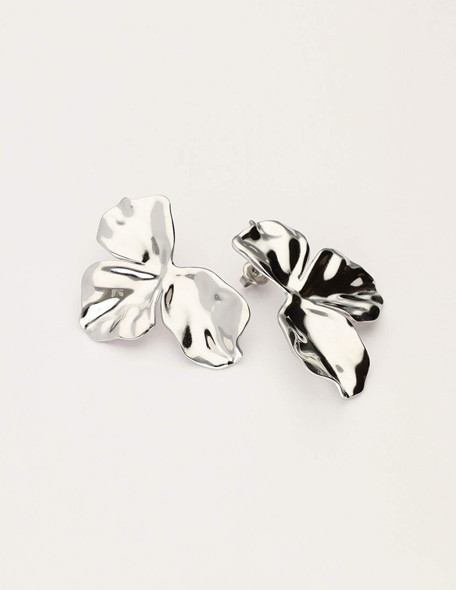 My Jewellery Iconic oorhangers halve bloem MJ12537 Zilver