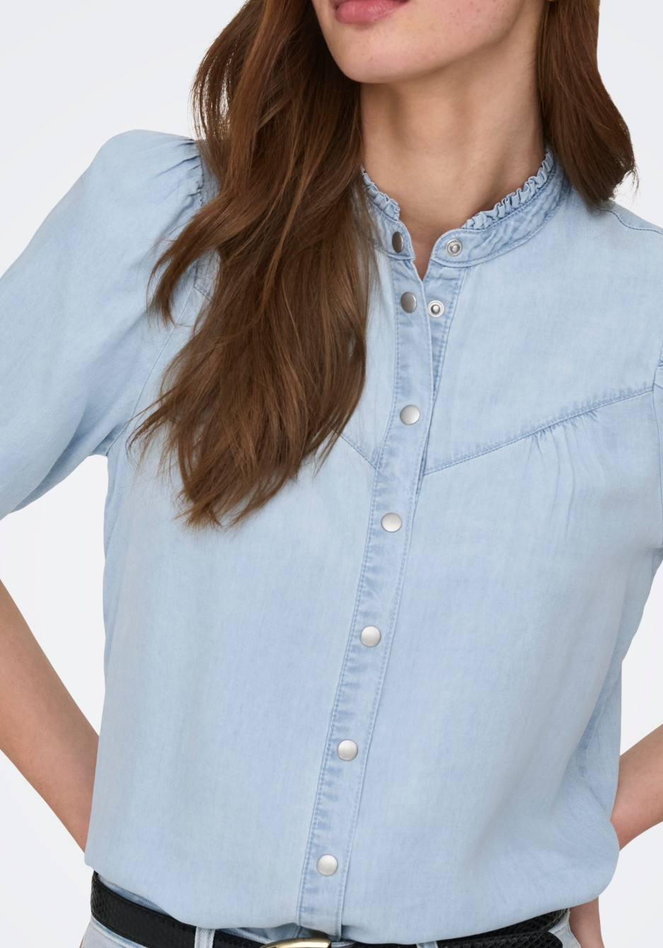 ONLY Blouse Charis 15364008 Licht blauw