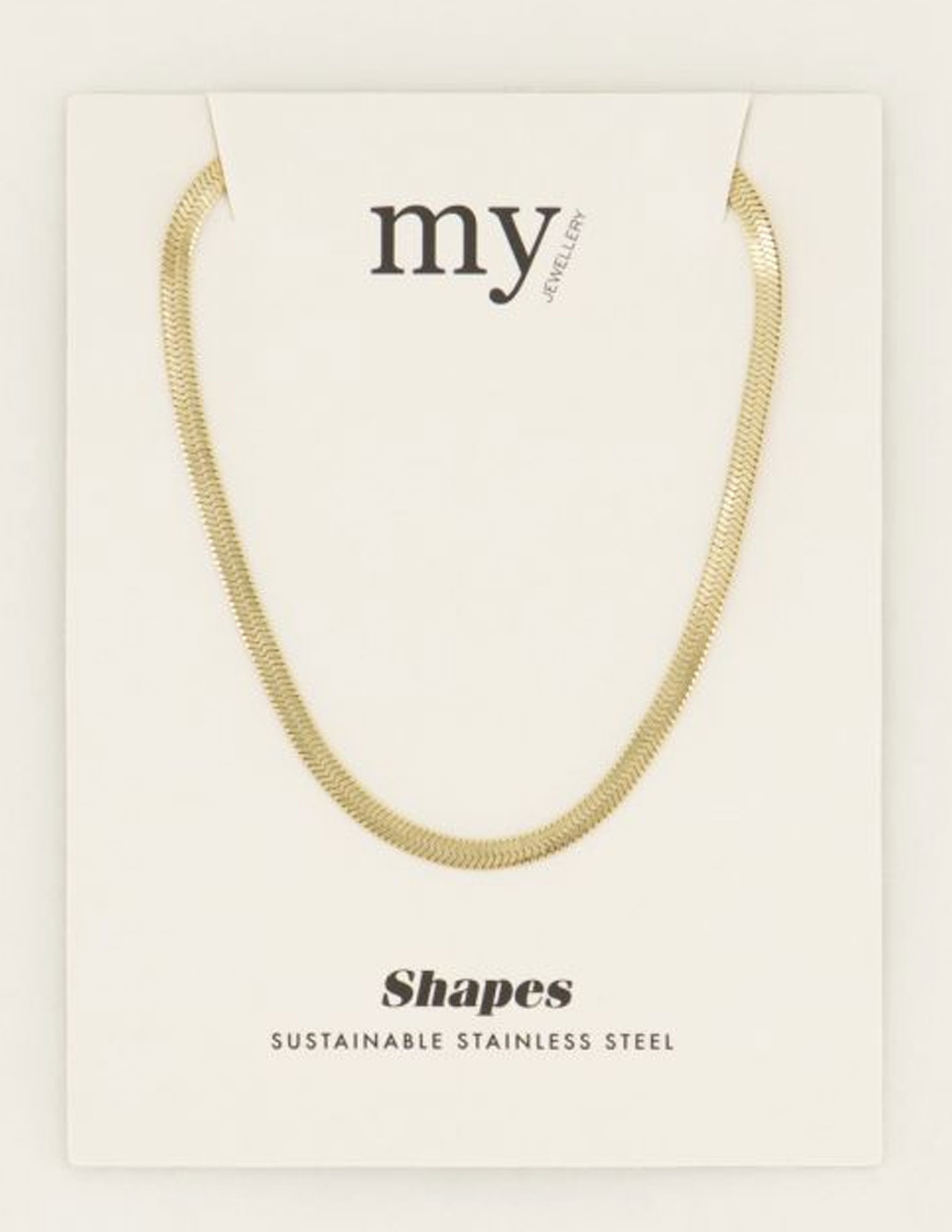 My Jewellery Ketting met platte schakels  MJ04930 Goud