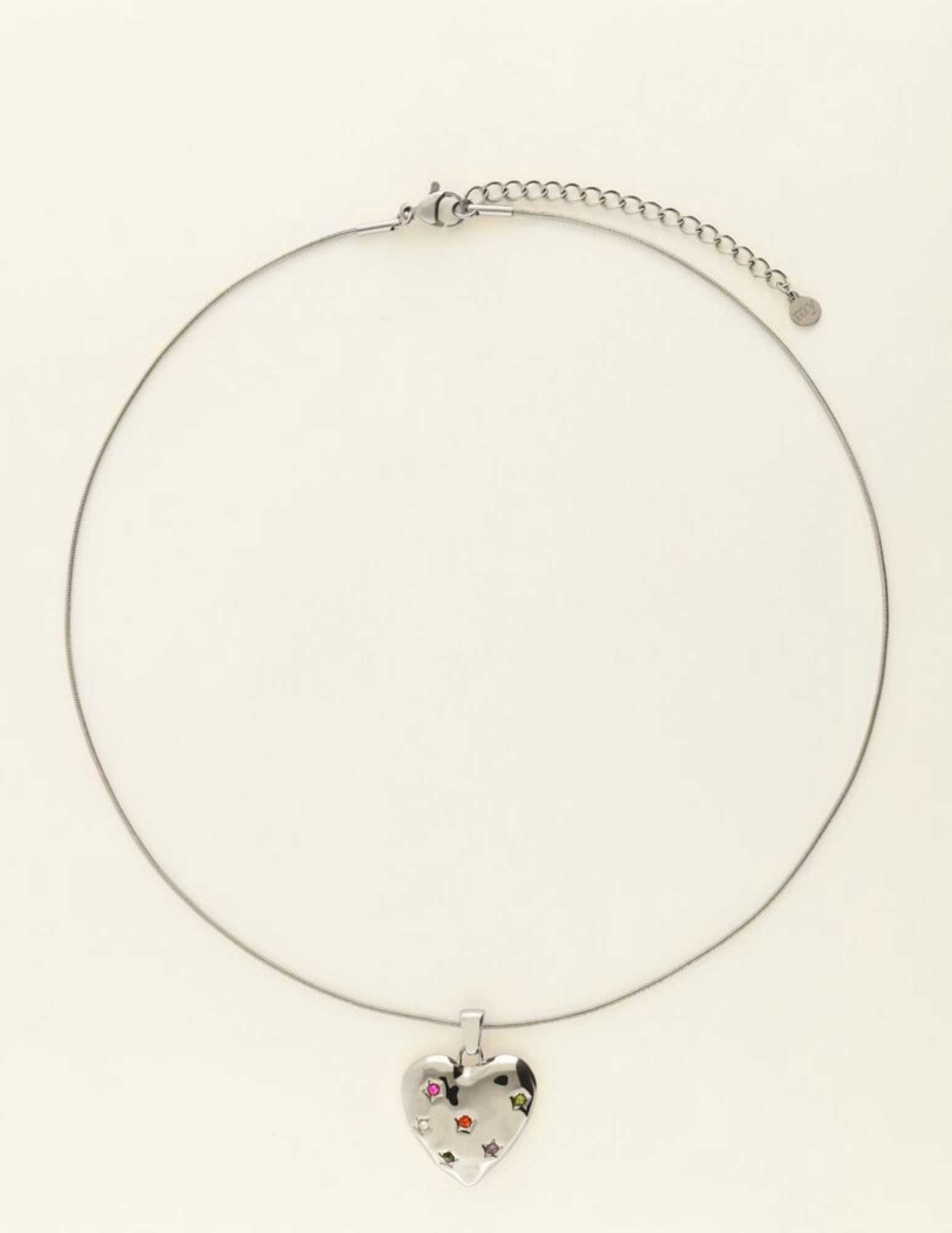 My Jewellery Universe Ketting hart bedel MJ09542 Zilver