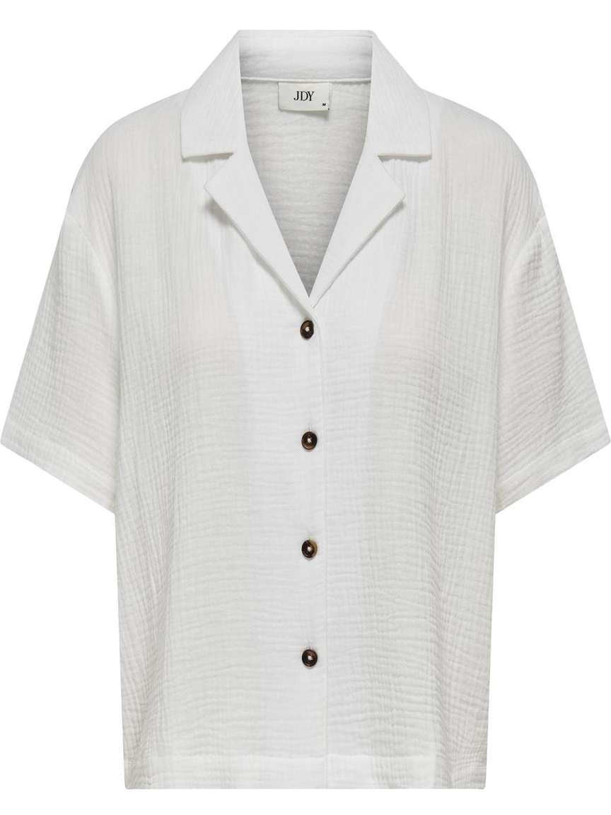 Jacqueline de jonge Blouse korte mouw Theis 15319565 Wolwit-ecru