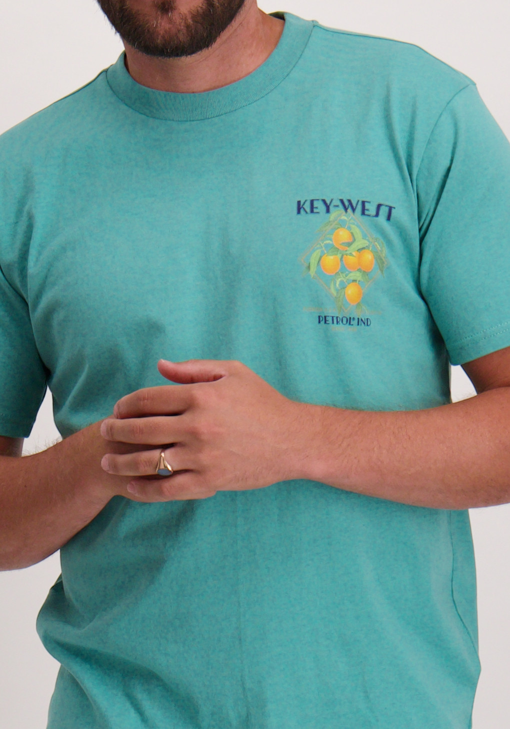 Petrol T-shirt M-1050-TSR649 Turquoise