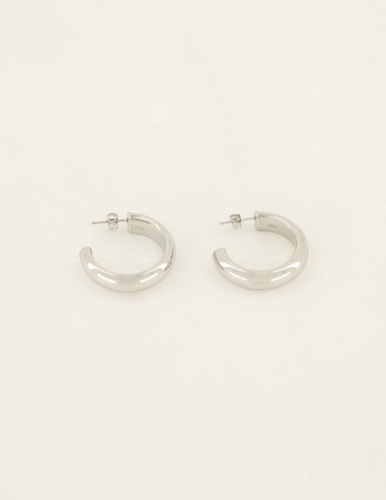 My Jewellery Kleine oorringen rond open MJ07334 Zilver