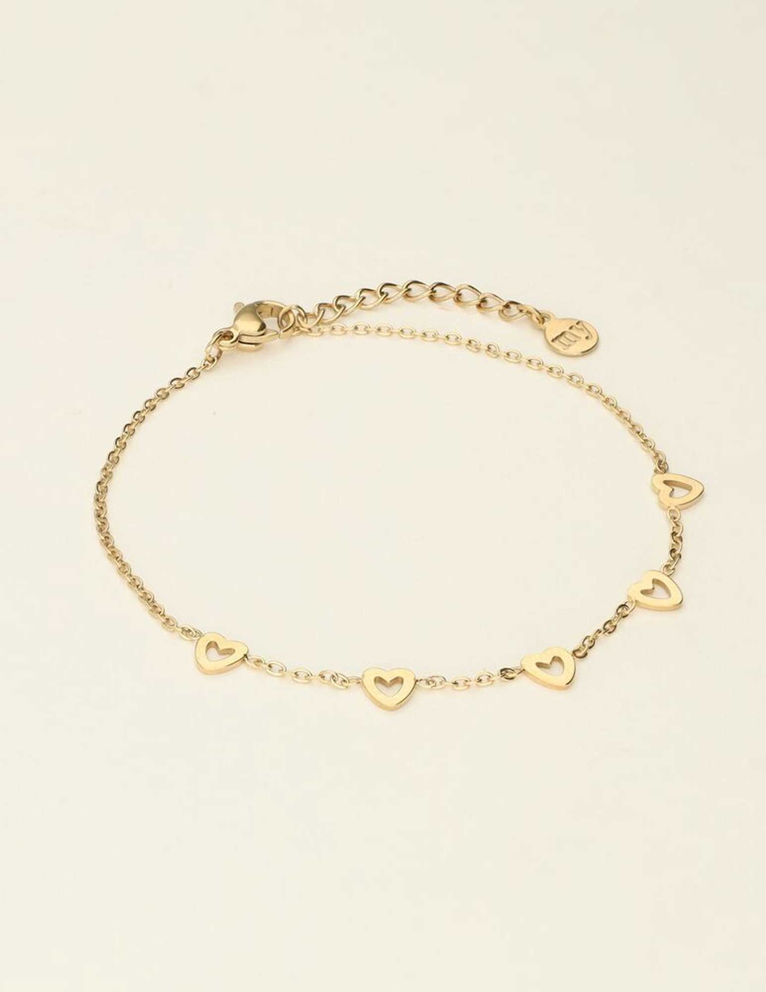 My Jewellery Armband met hartjes MJ09231 Goud