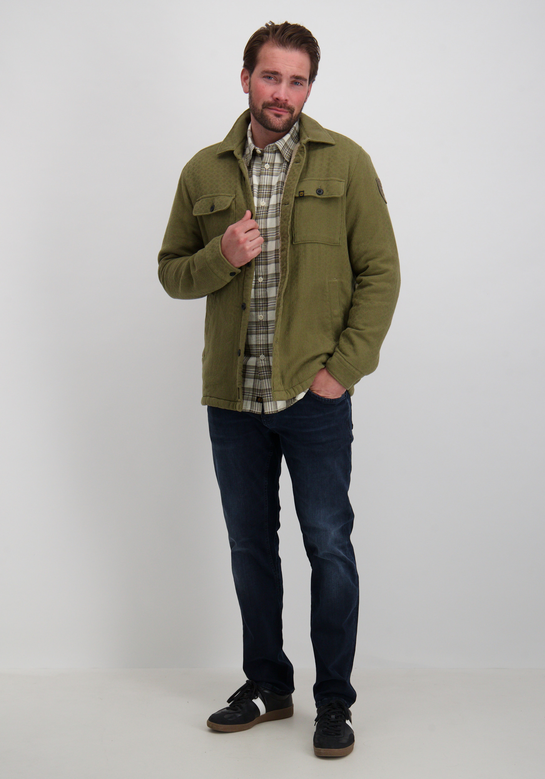 PME Legend Overhemd geruit PSI2510201 Wit