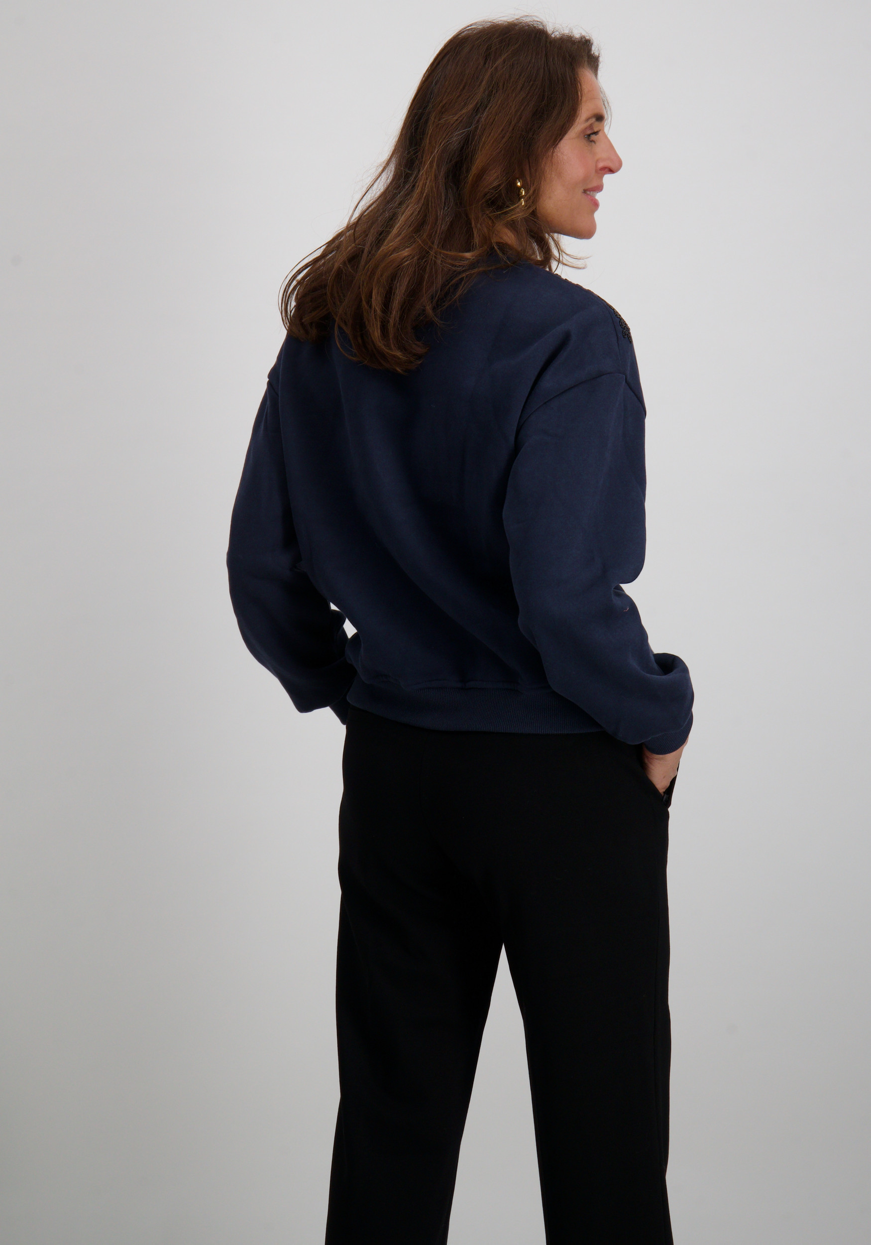 Tramontana Sweater Beaded C19-18-602 Donker blauw