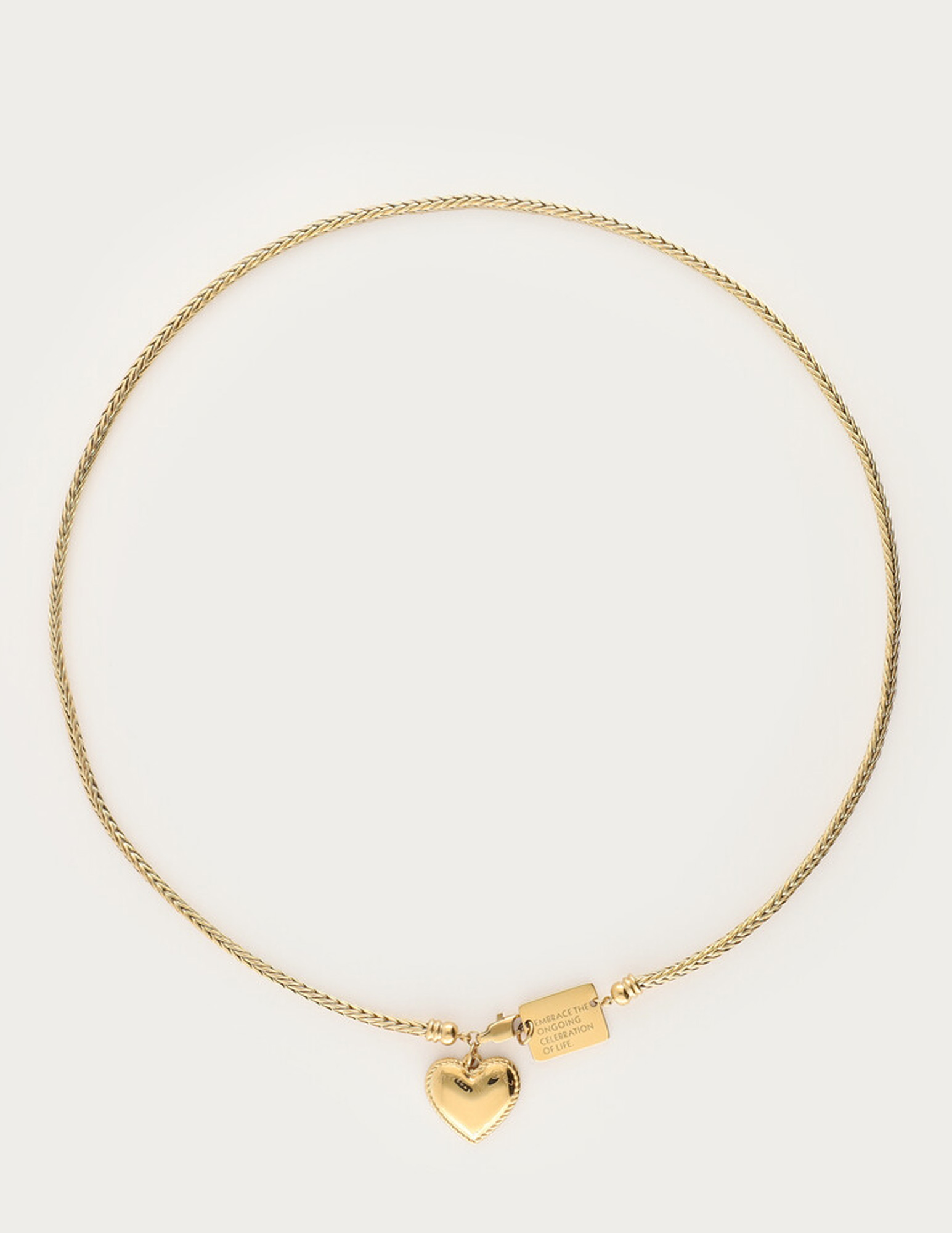 My Jewellery Bold ketting met hartvormige bedel MJ14154 Goud