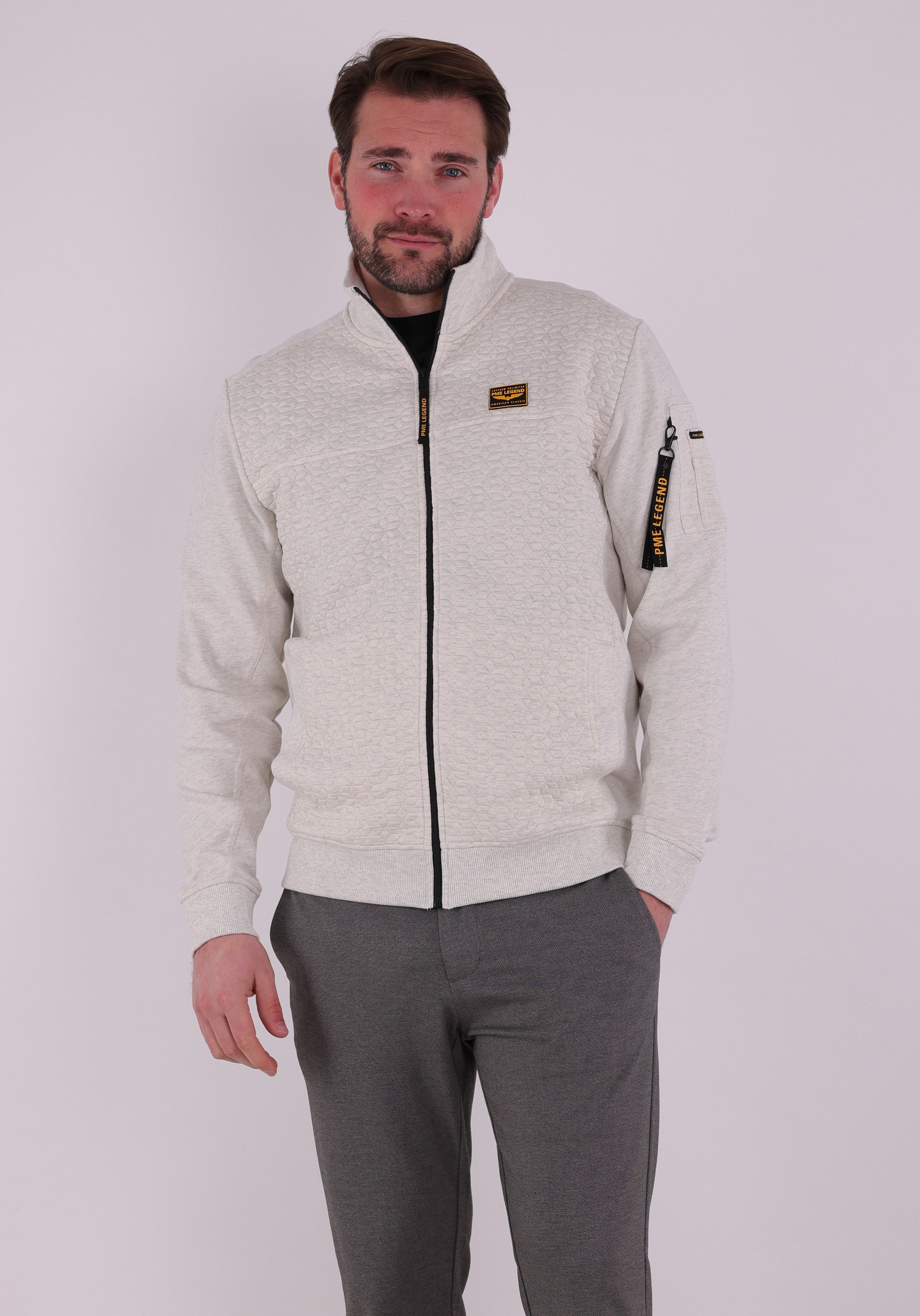 PME Legend Vest jacquard  PSW2602475 Ecru