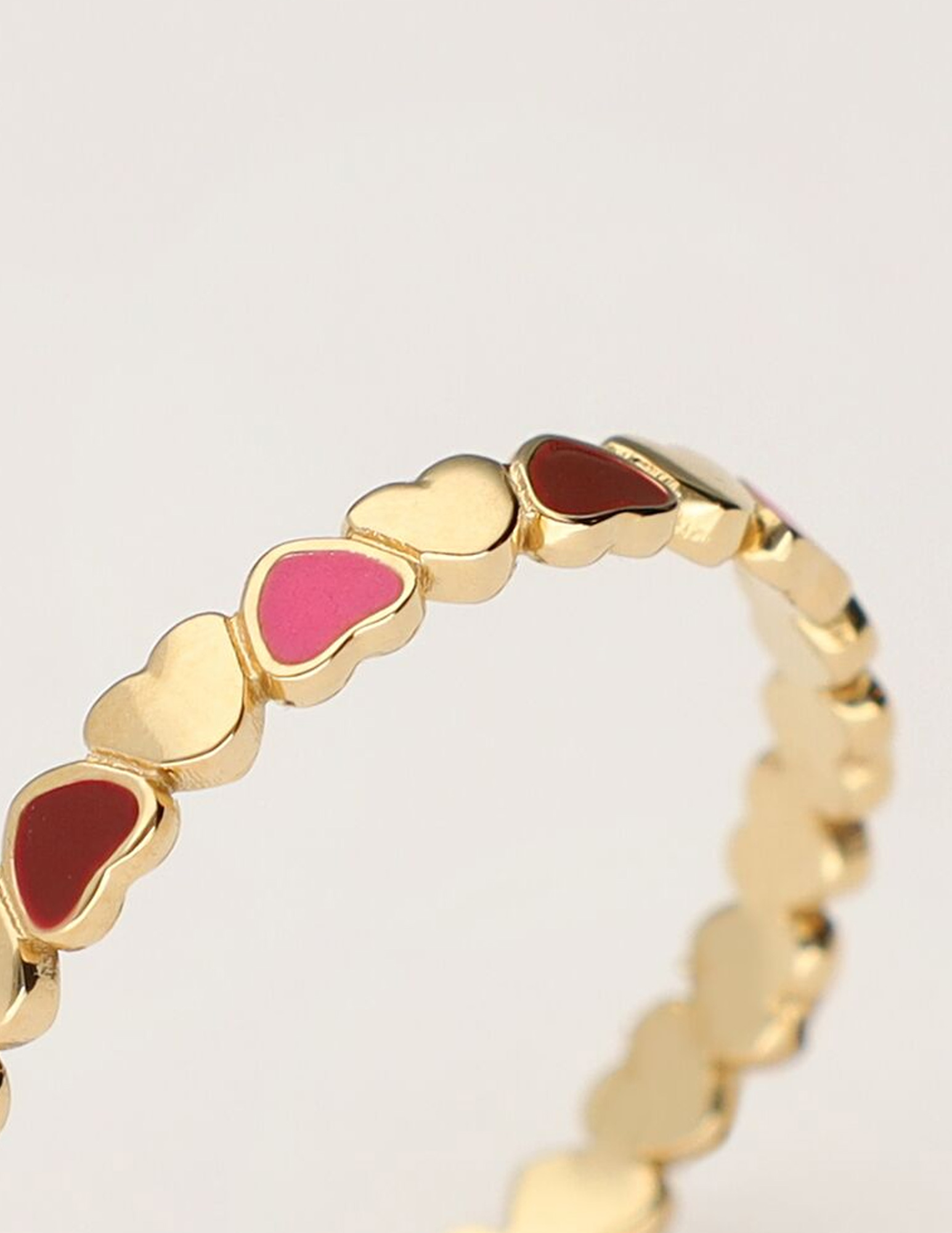 My Jewellery Vintage ring rode hartjes MJ11242 Goud