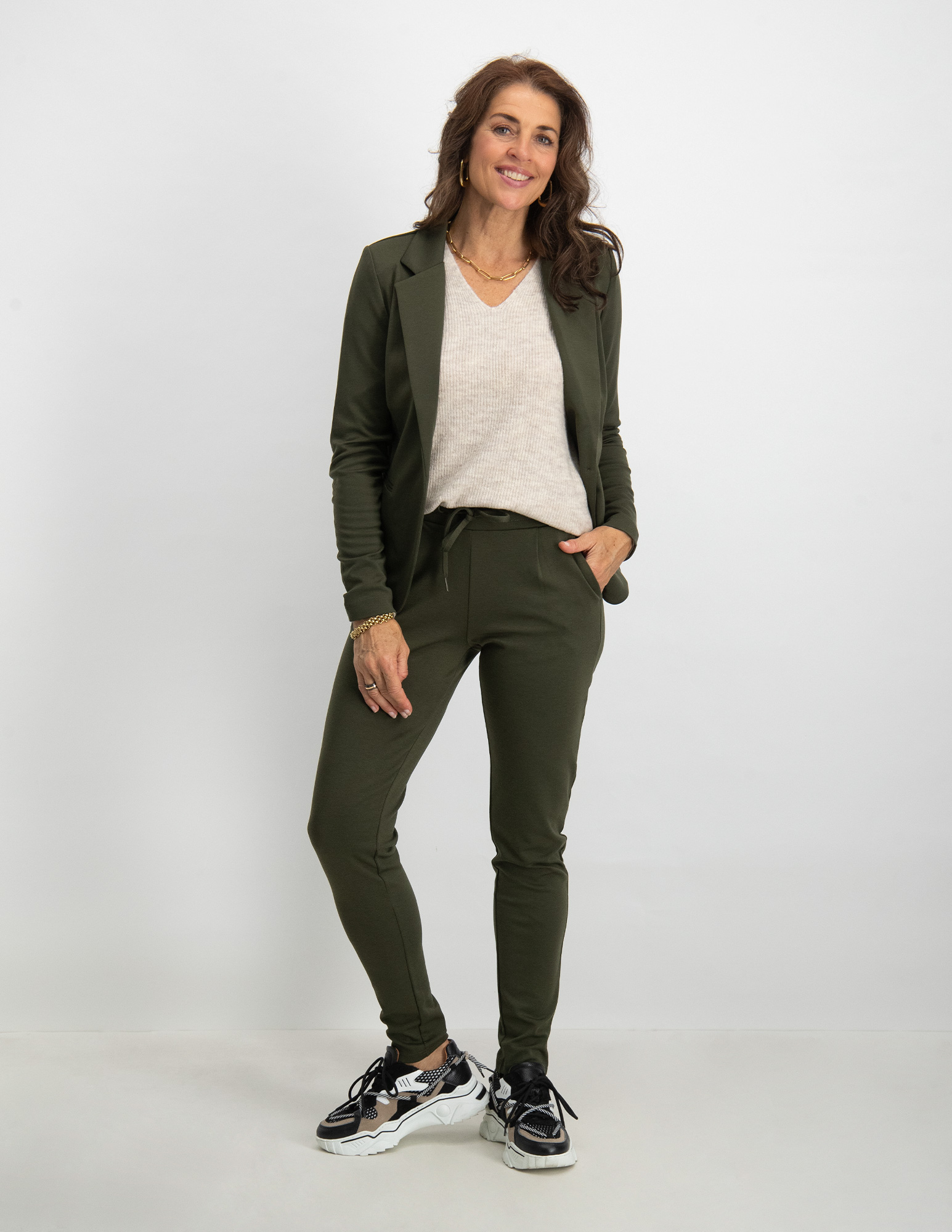 Vero moda Trui Crewlefile 10233357 Wolwit-ecru