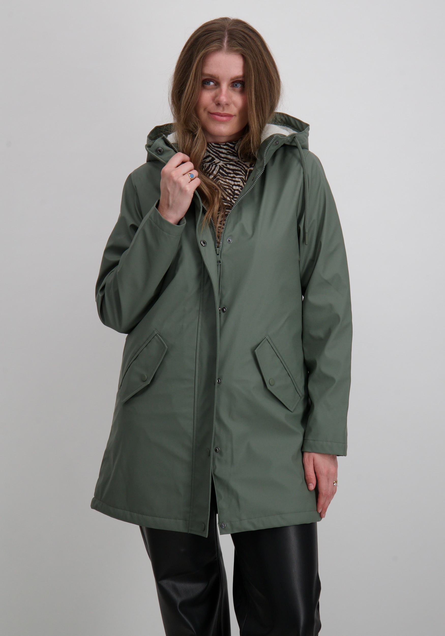 Only Regenjas Sally 15206116 Midden groen