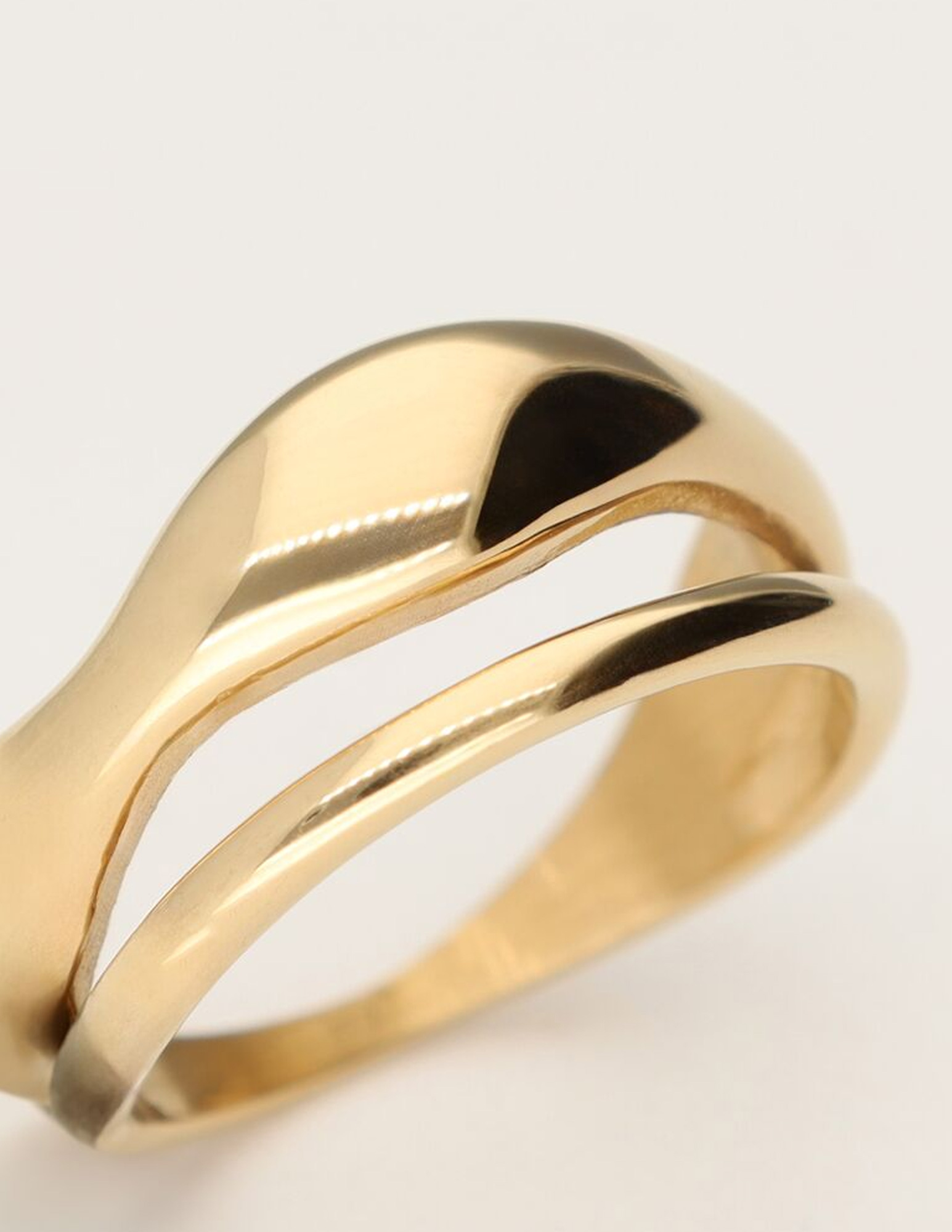 My Jewellery Bold dubbele ring met organische vorm MJ11537 Goud