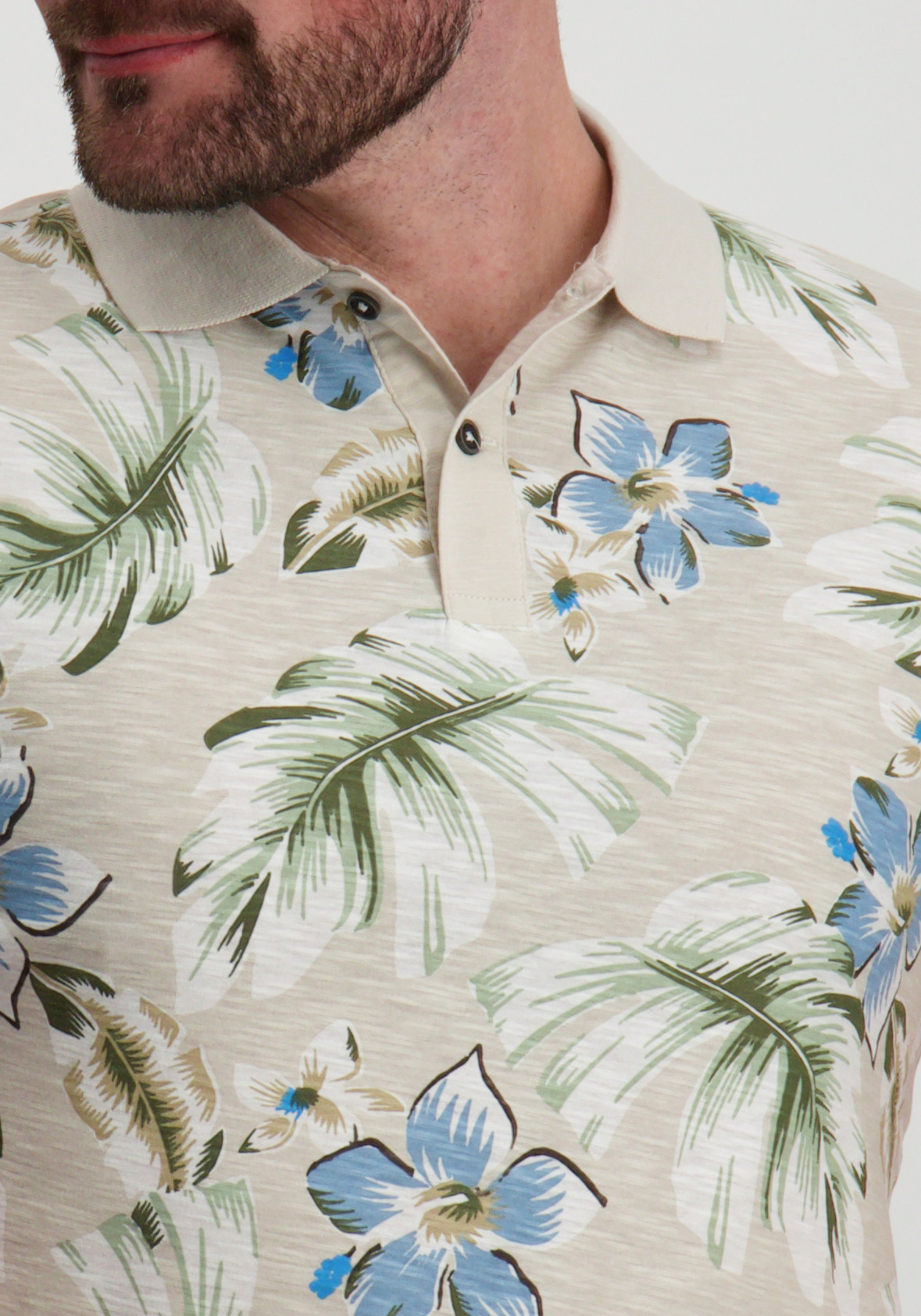 Petrol Polo all-over print M-1050-POL908 Beige