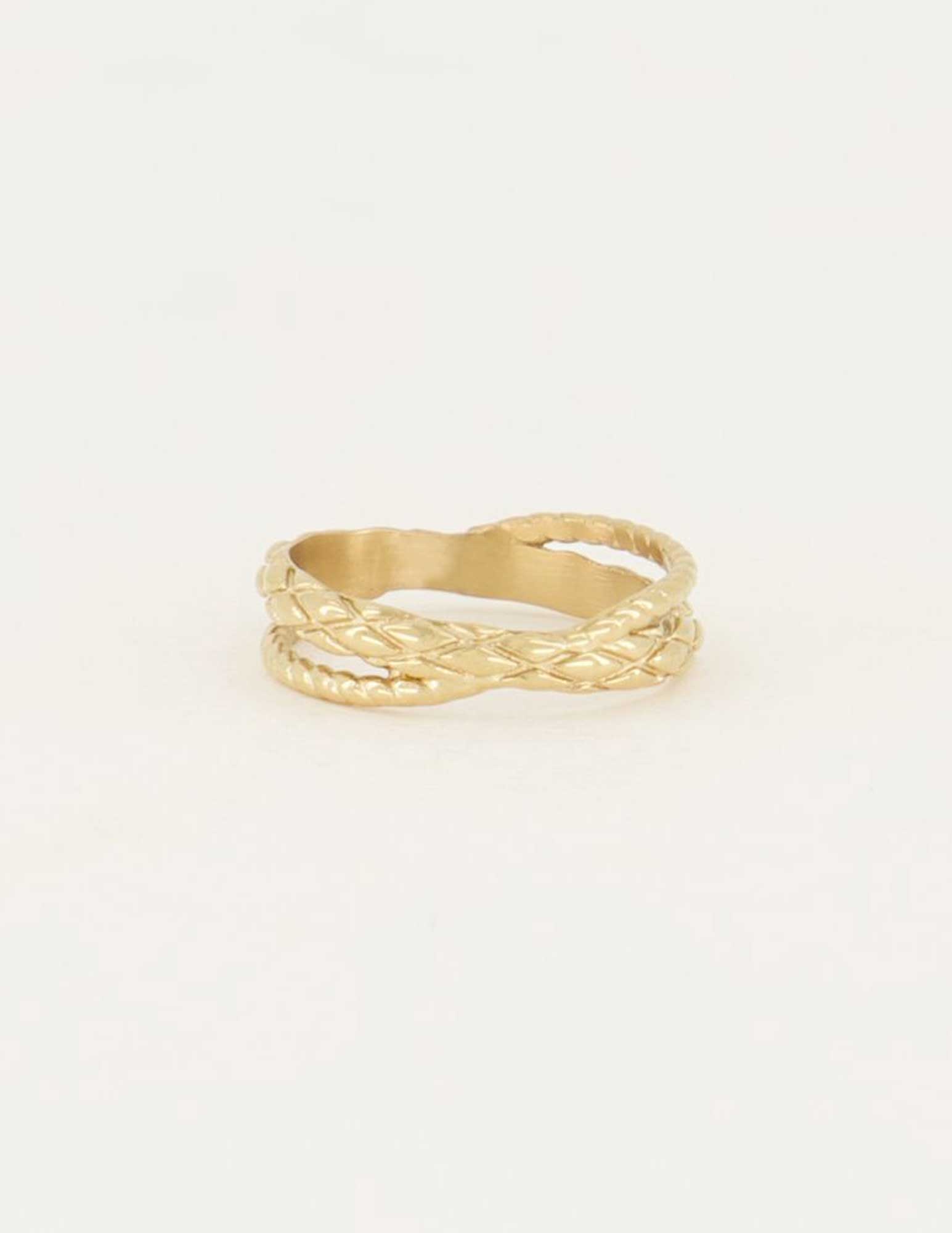 My Jewellery Ring gedraaid patroon MJ05678 Goud