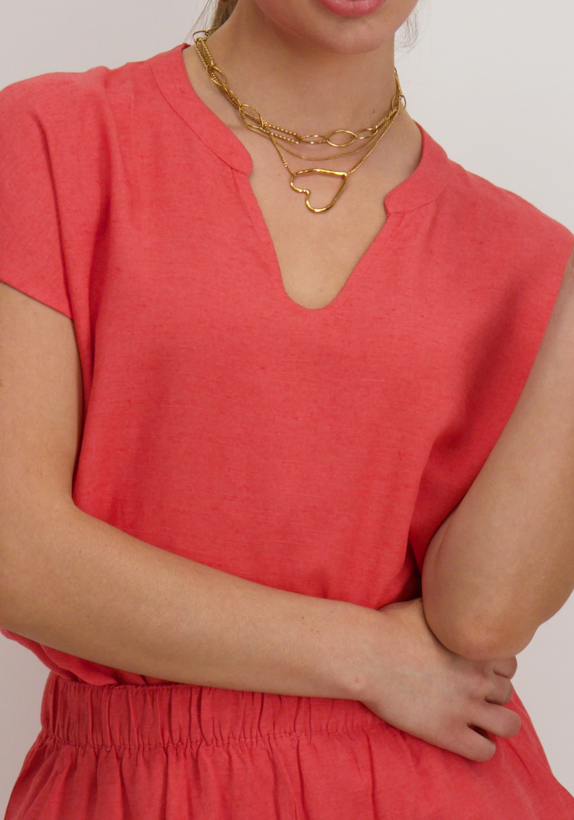 Jacqueline de jonge Blouse Caya lion 15346547 Zalm