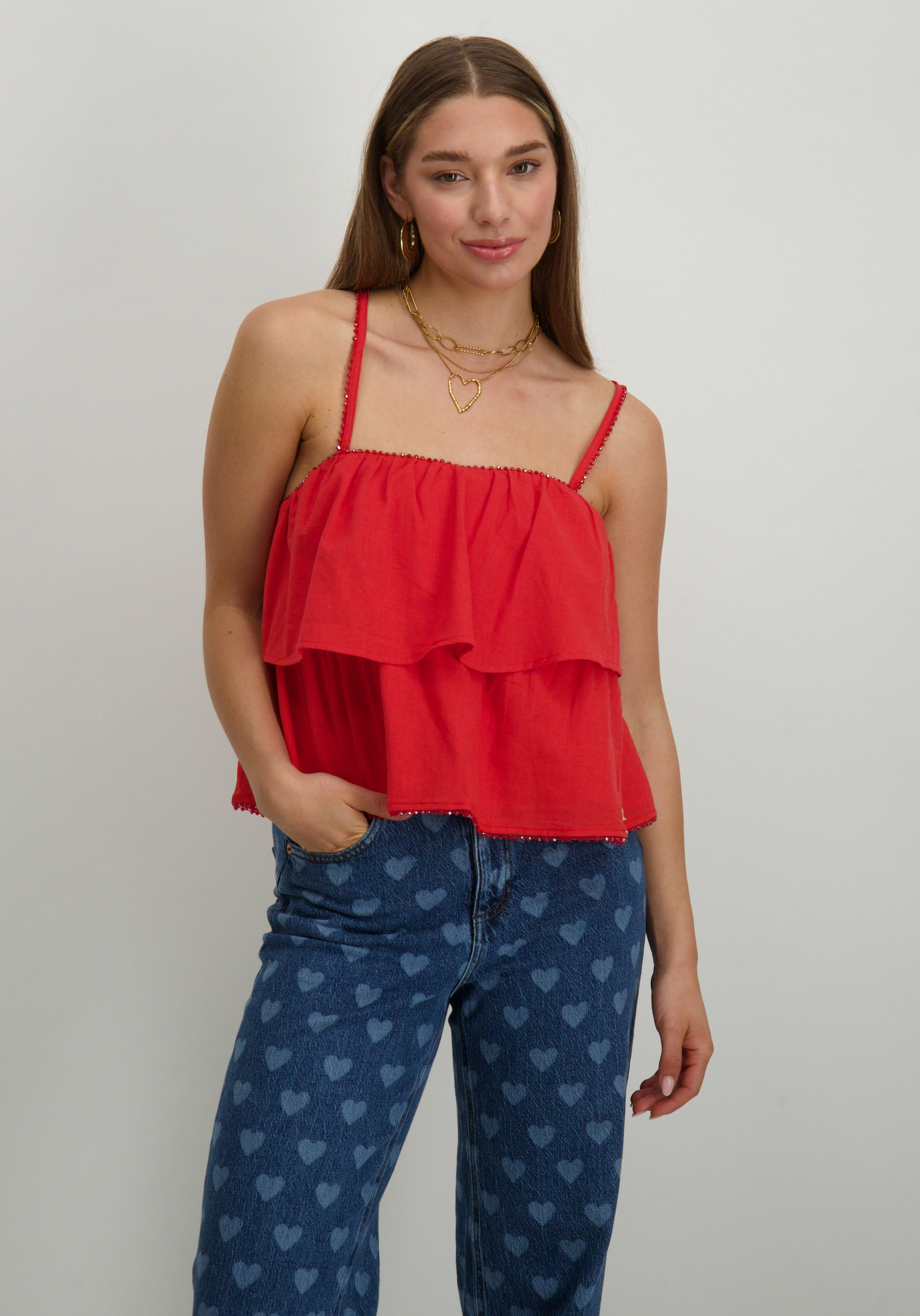 Harper & Yve Top Maye HS25P409 Rood