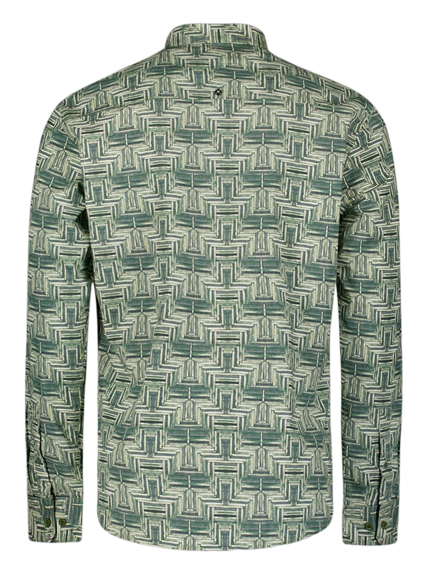 No Excess Overhemd all-over print 29450701 Donker groen
