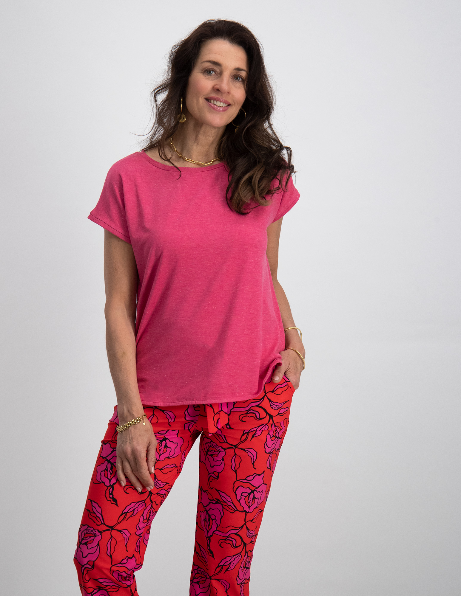 Ichi T-shirt Rebel  20109945 Roze