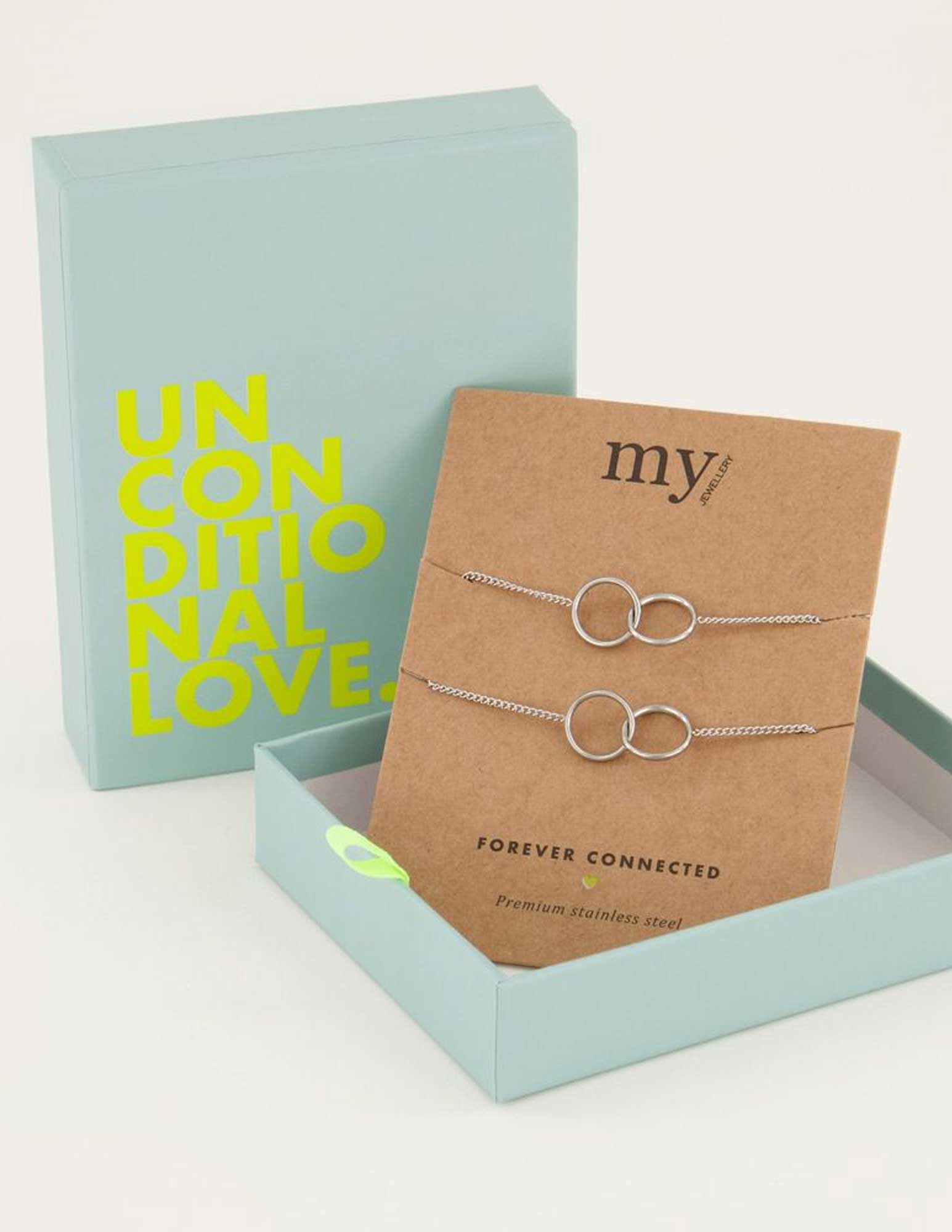 My Jewellery Forever connected armbanden set MJ05003 Zilver