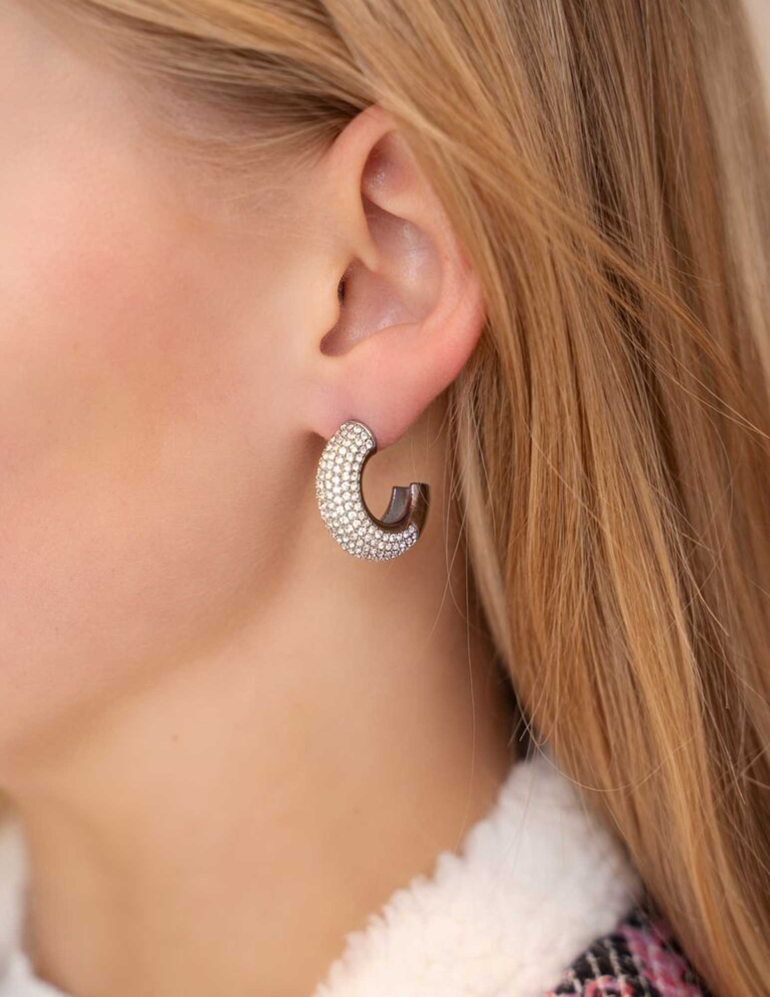 My Jewellery Oorbellen met strass MJ08467 Zilver