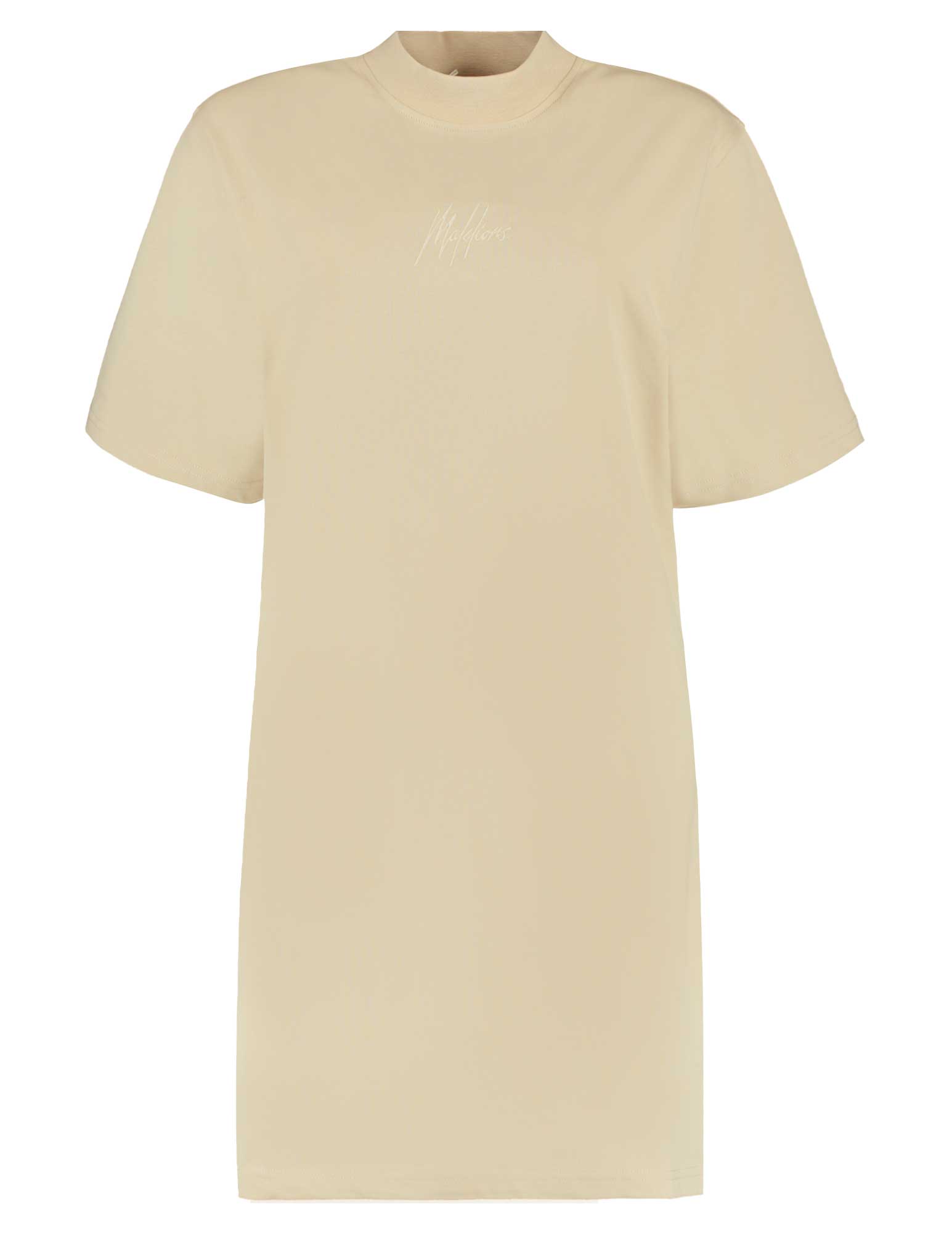 Malelions T-shirt jurk Firma MD3-SS24-31 Beige