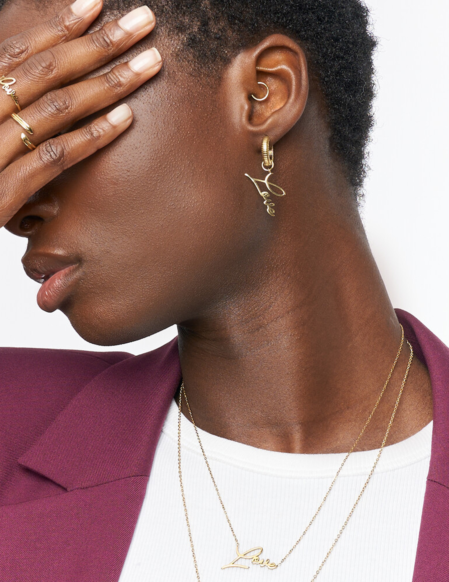 My Jewellery Bold oorringen love MJ14317 Goud