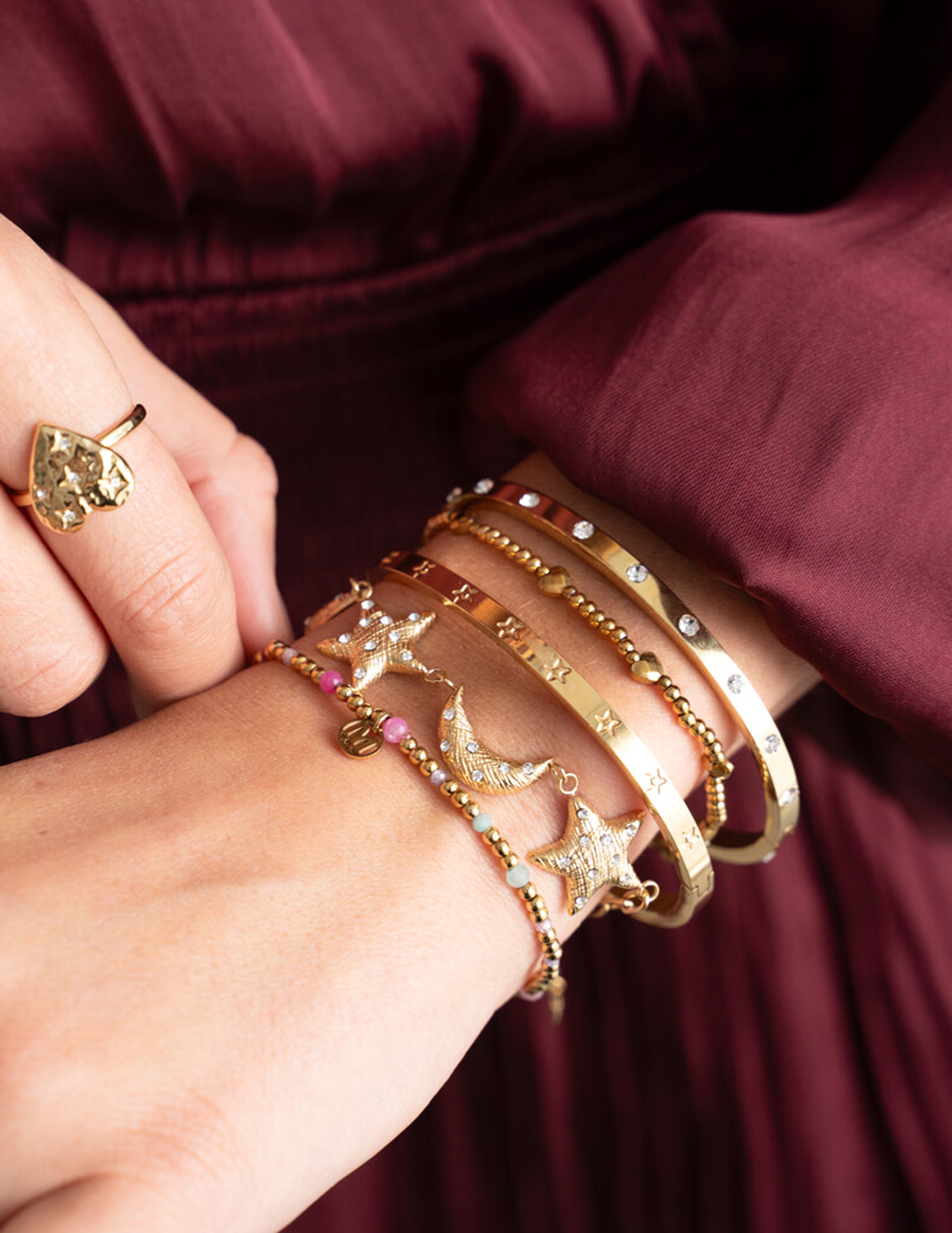 My Jewellery Starry armband met manen en sterren MJ11953 Goud