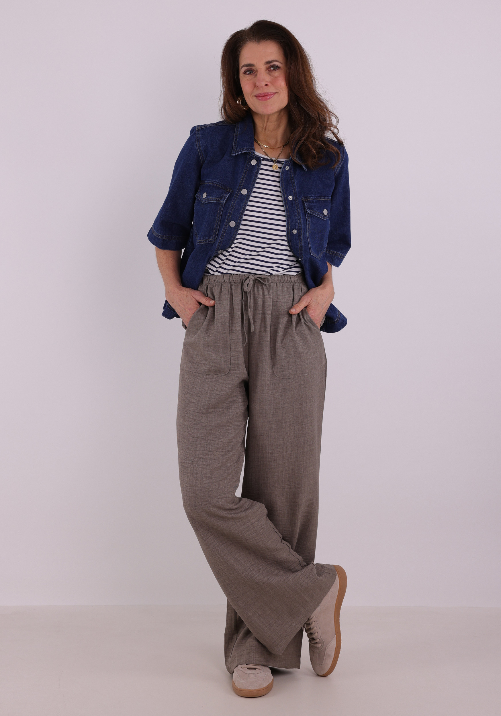 Vero moda Broek Melaney 10316385 Licht bruin