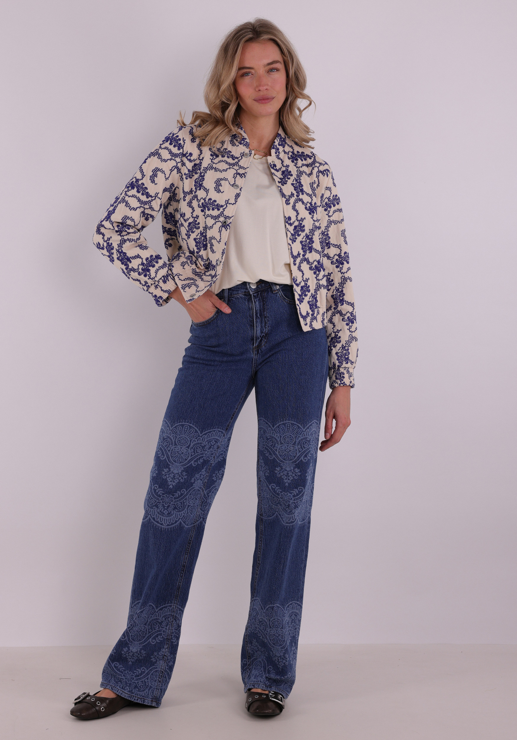 Tramontana Bomberjack Embroidered C05-19-801 Blauw