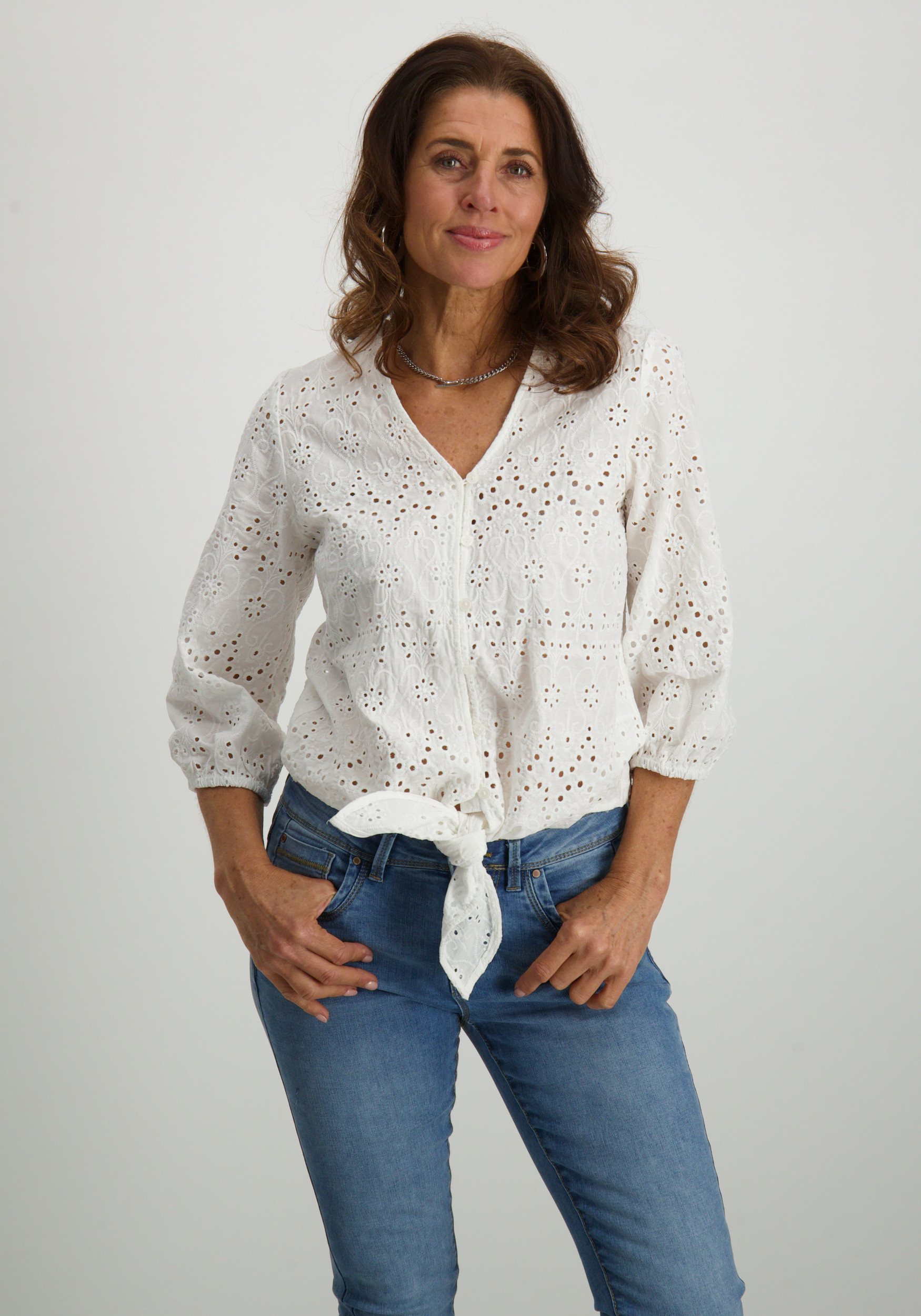 Tramontana Blouse Brodery C07-16-301 Wolwit-ecru