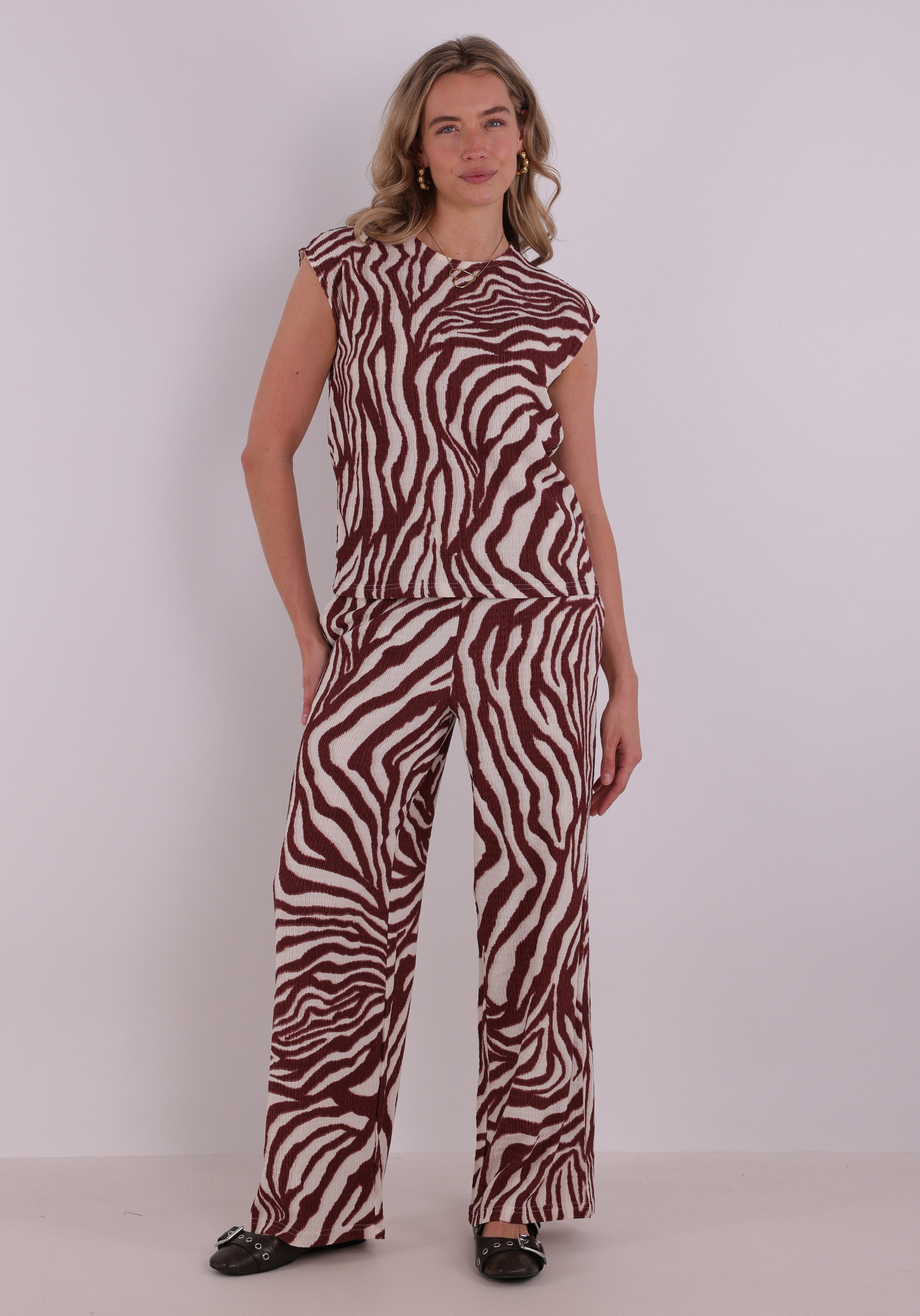 Vero moda Broek Friga 10339389 Rood