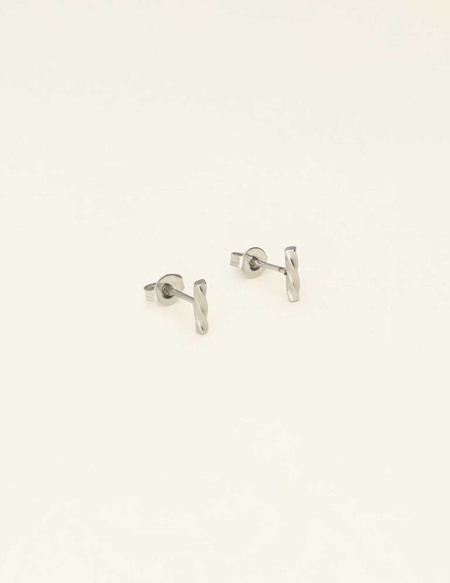 My Jewellery Studs gedraaid MJ08525 Zilver