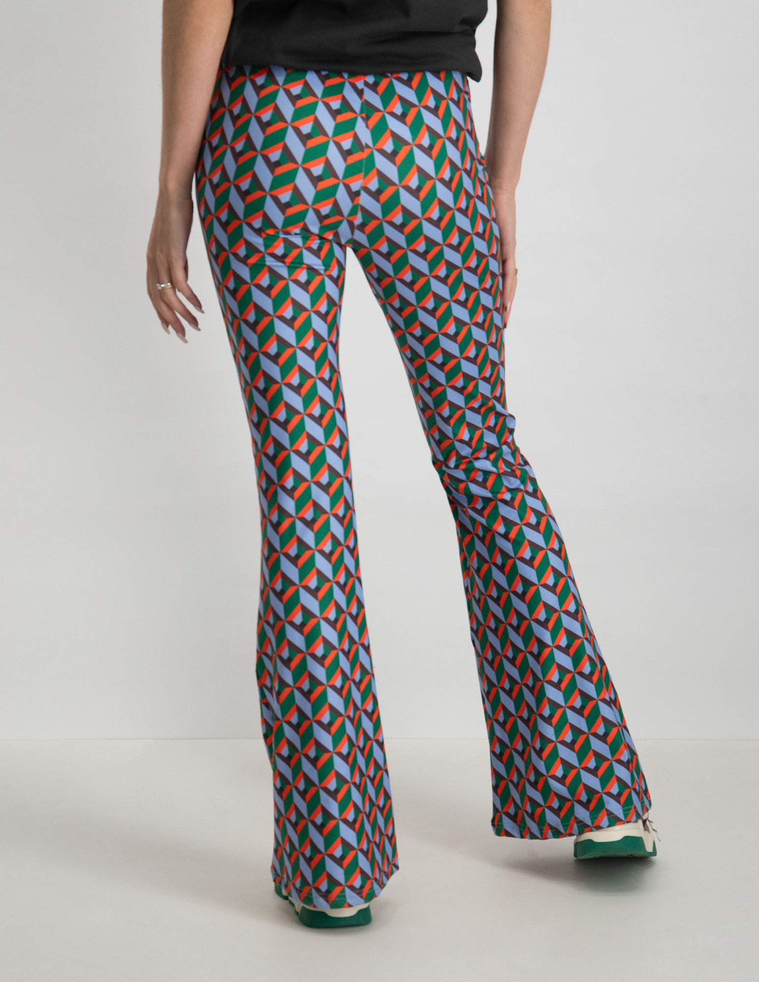 Colourful Rebel Flared broek Graphic WP115029 Multi