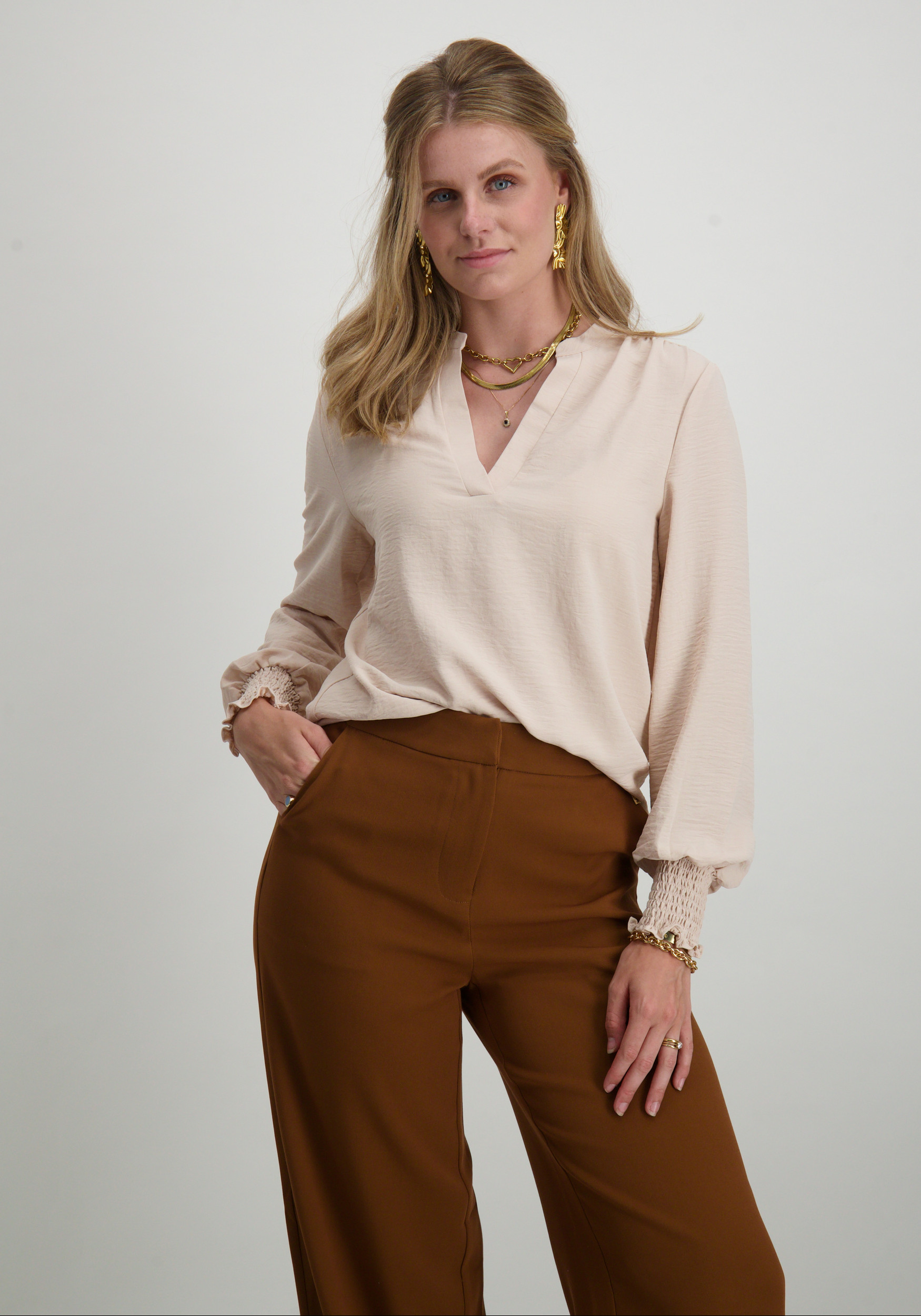 Only Blouse Mette 15284309 Beige