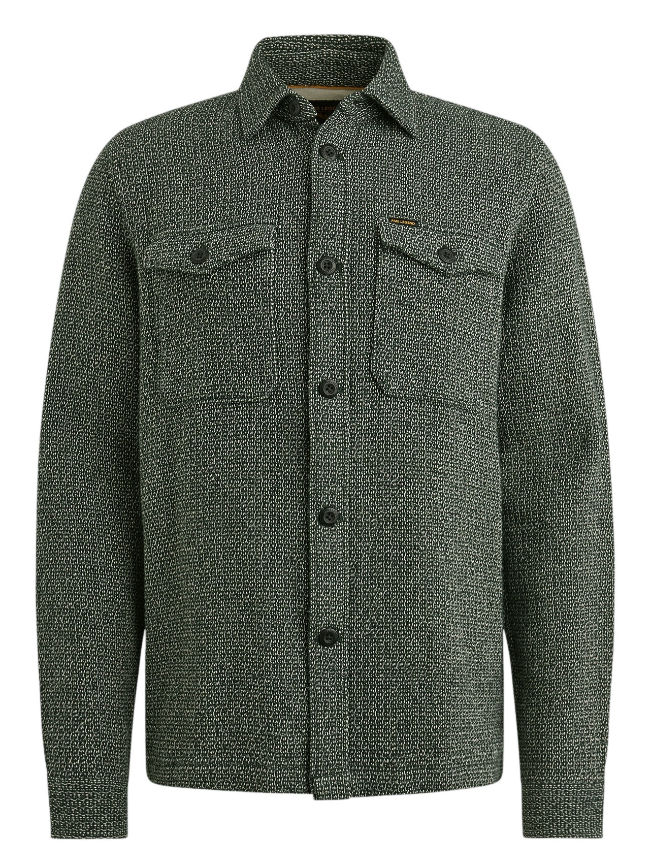 PME Legend Overshirt Tweedlook PSI2510220 Donker groen