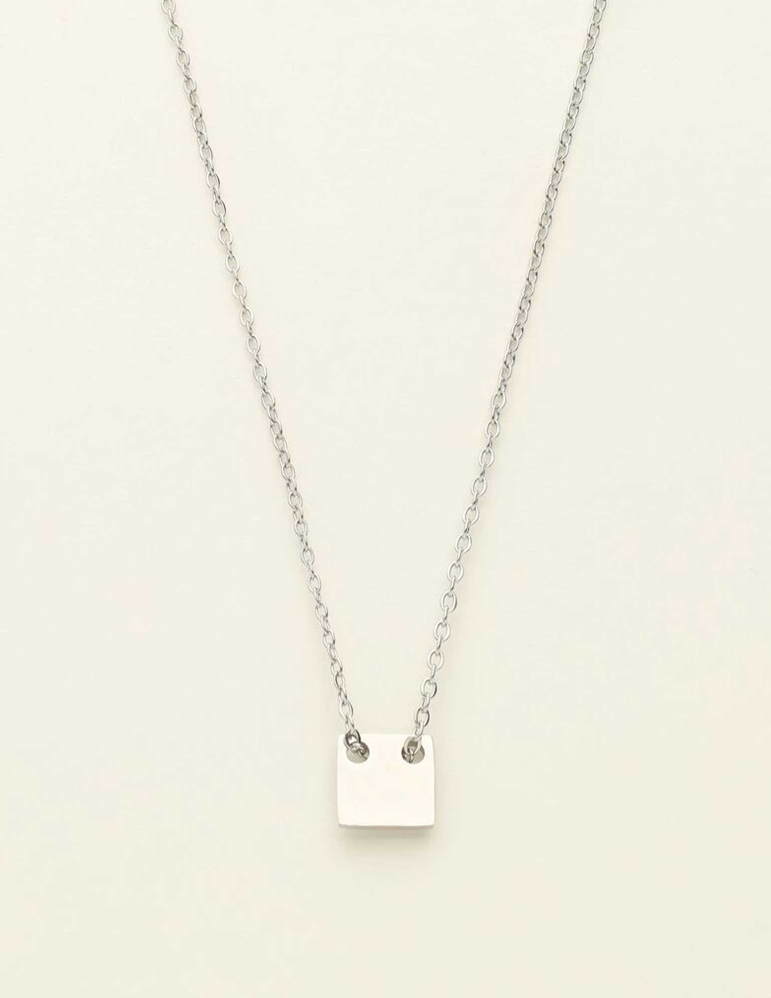 My Jewellery Ketting met vierkant MJ07920 Zilver
