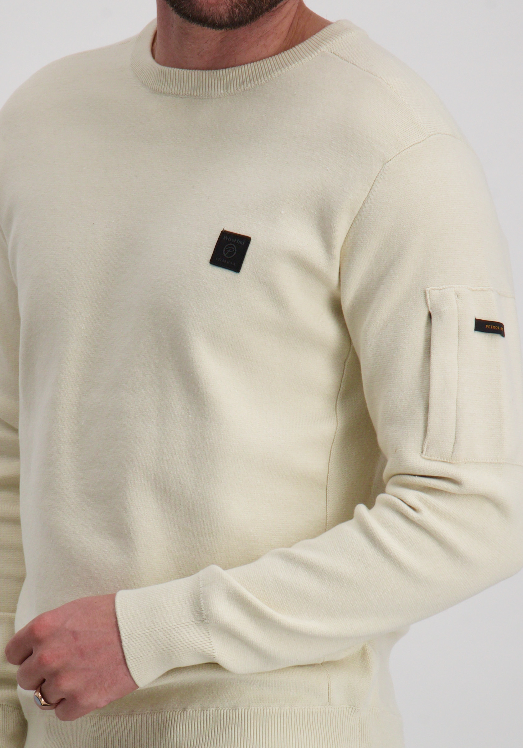 Petrol Trui M-3050-KWR249 Ecru