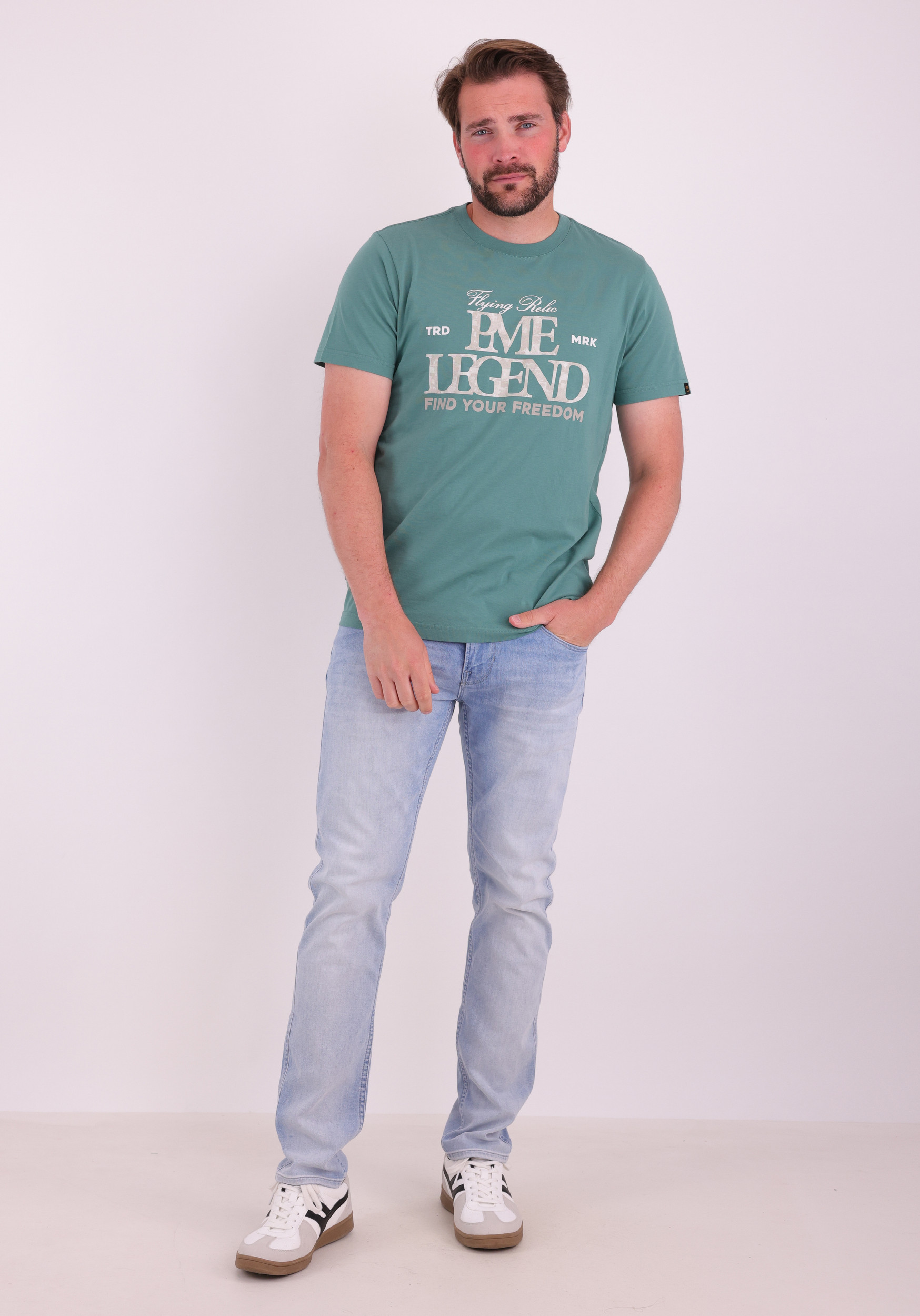 PME Legend T-shirt PTSS2604596 Midden groen