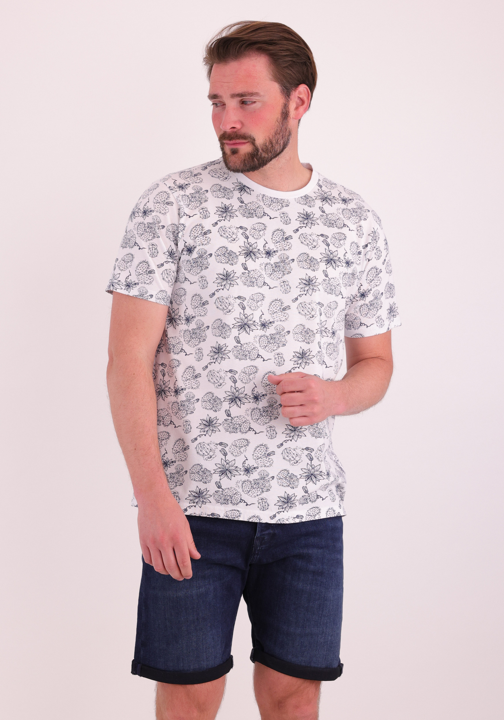 Petrol T-shirt M-1060-TSR264 Wit