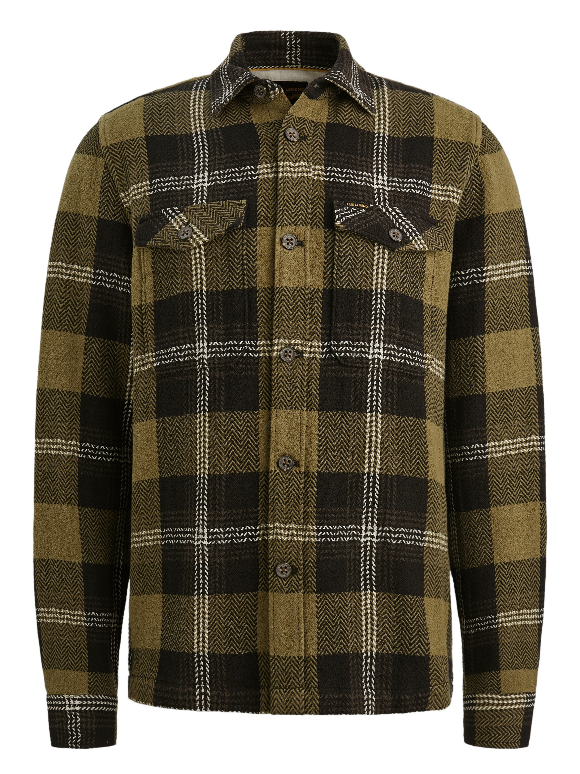 PME Legend Overshirt PSI2510216 Donker groen