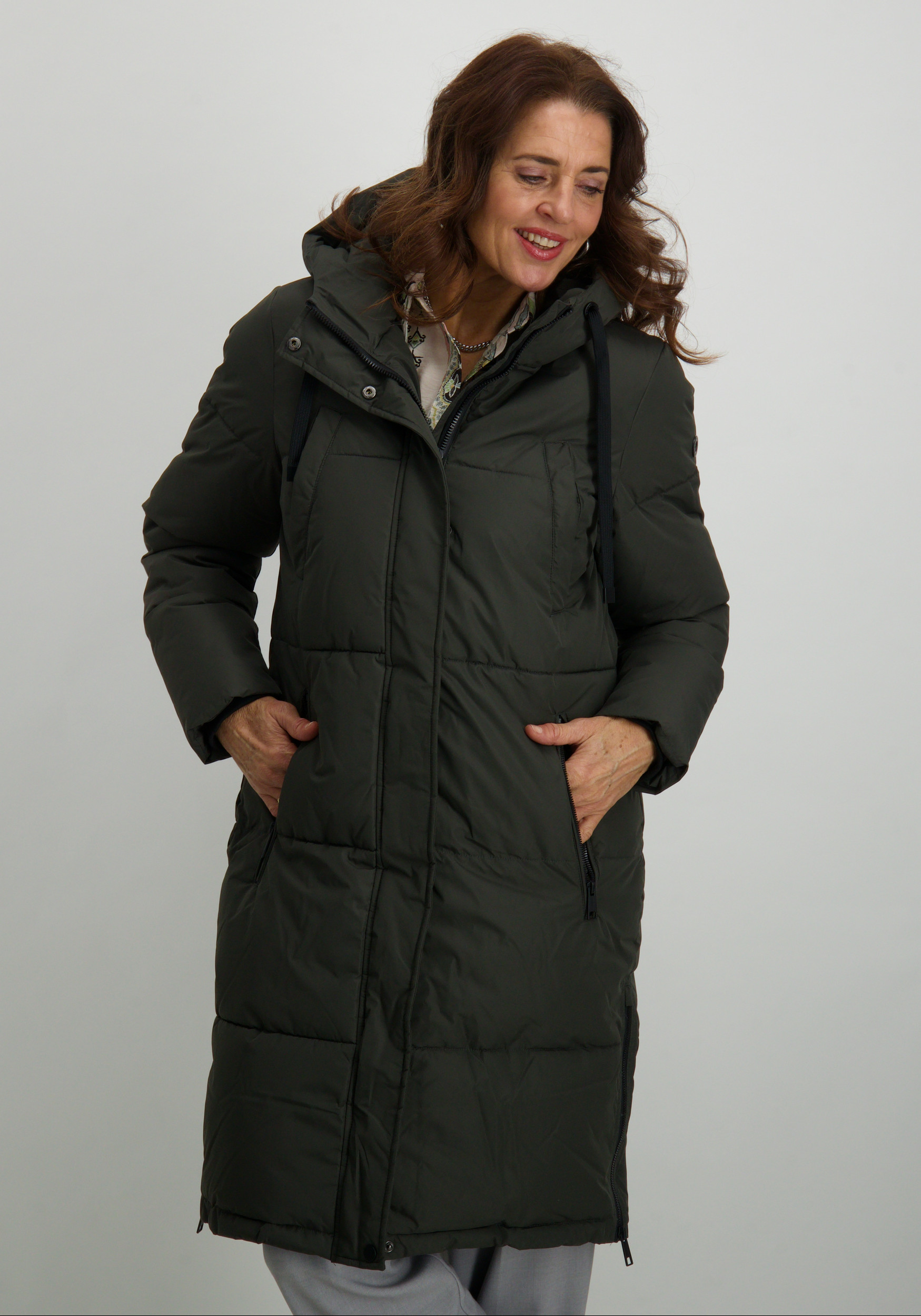 Covered Winterjas Anouk L60190 Donker groen