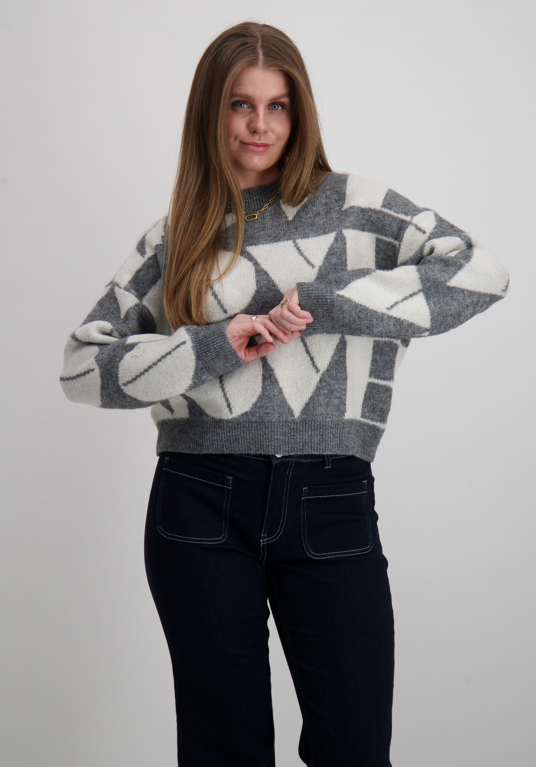 Vero moda Trui Love 10331432 Midden grijs