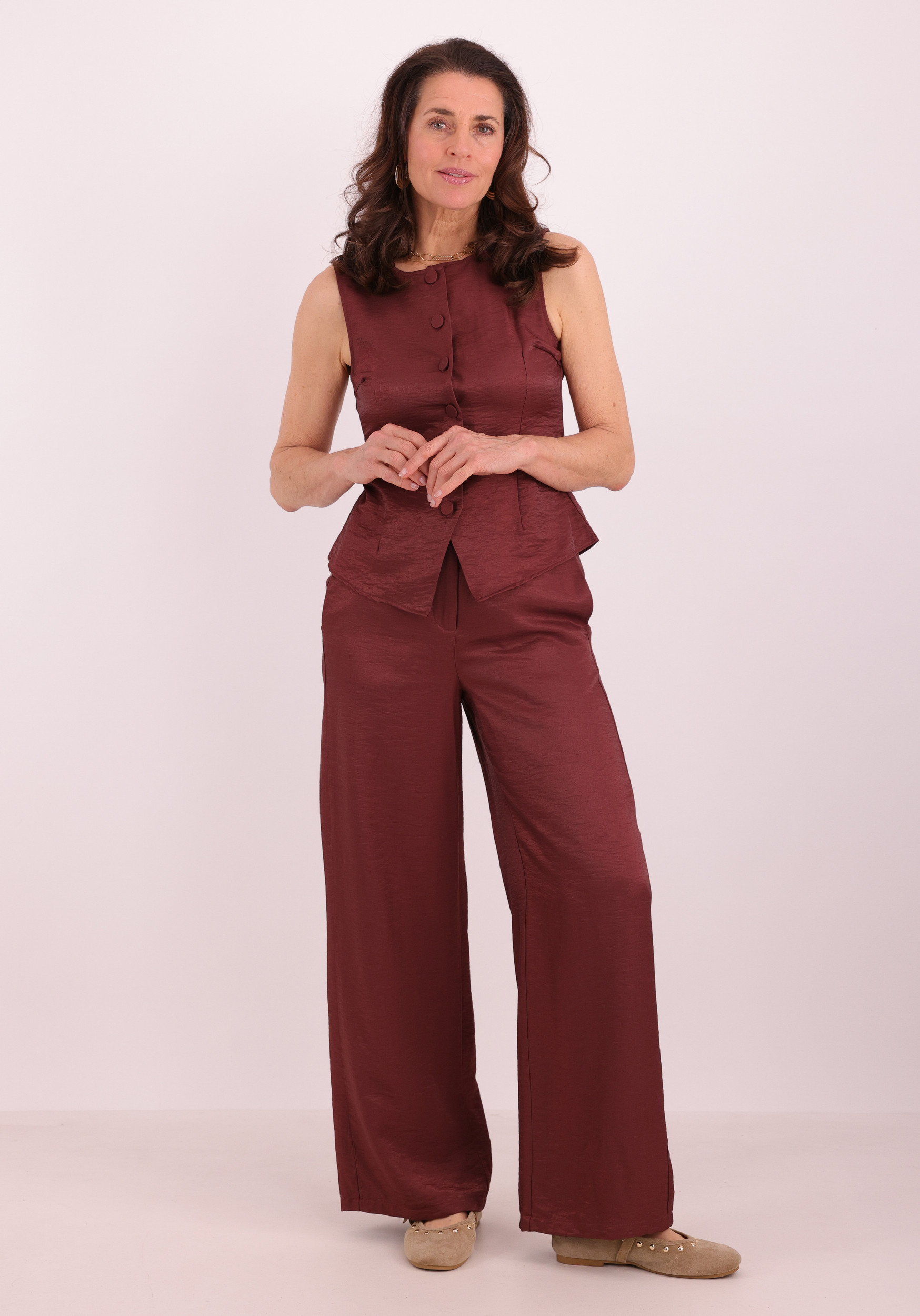 VERO MODA Broek Isla 10337295 Midden bruin