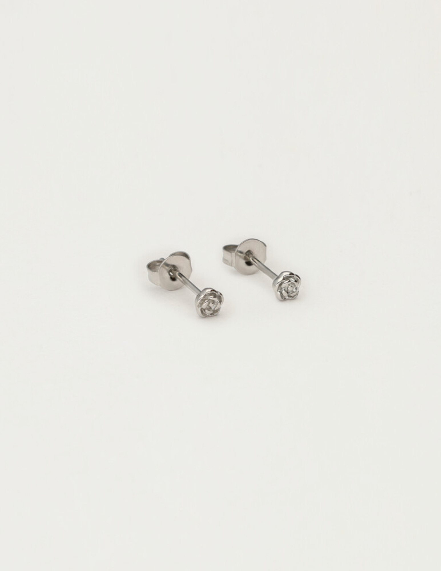 My Jewellery Studs met platte roos MJ12092 Zilver