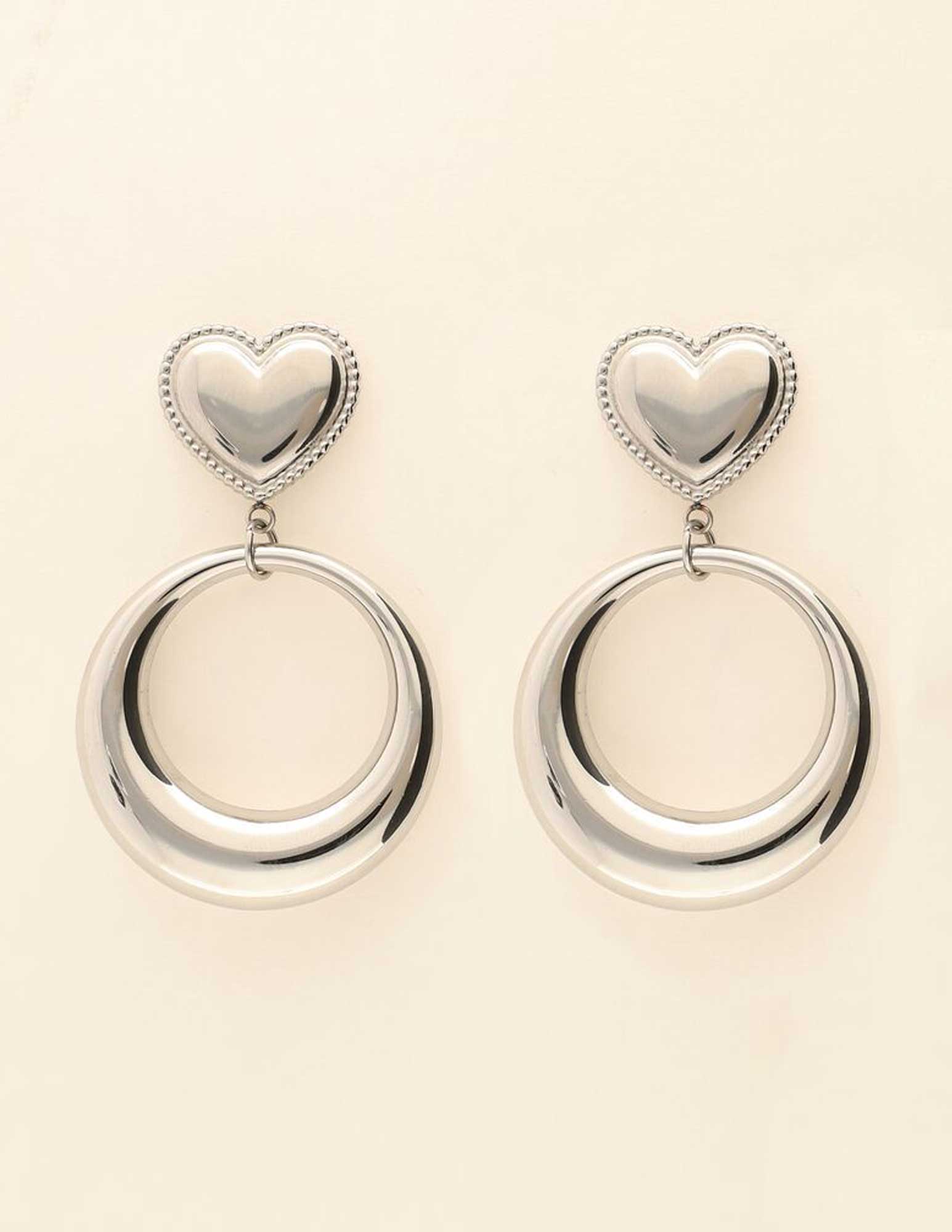 My Jewellery Oorbellen met met hart MJ08470 Zilver