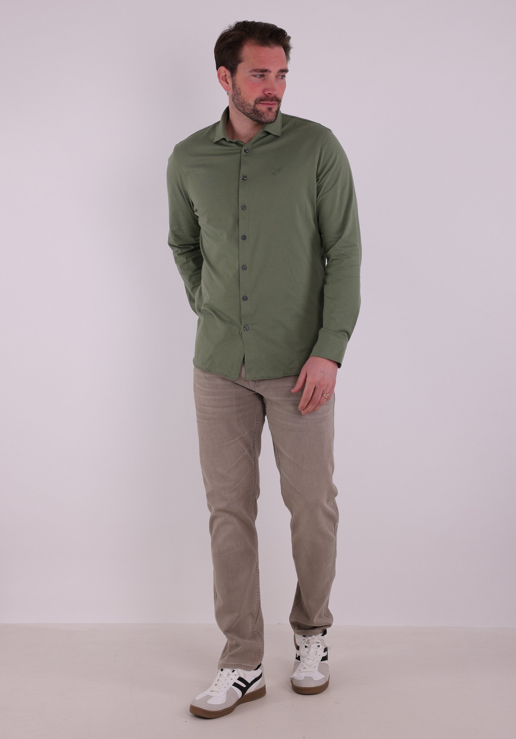 PME Legend Overhemd PSI2511234 Midden groen