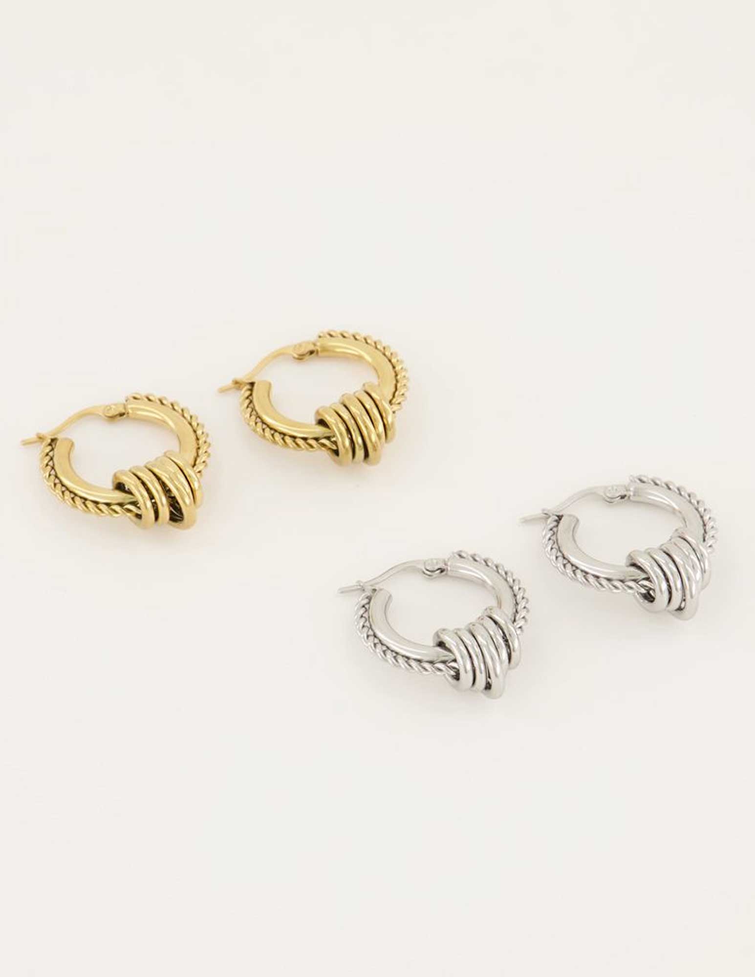 My Jewellery Oorbellen rondjes groot MJ05560 Goud