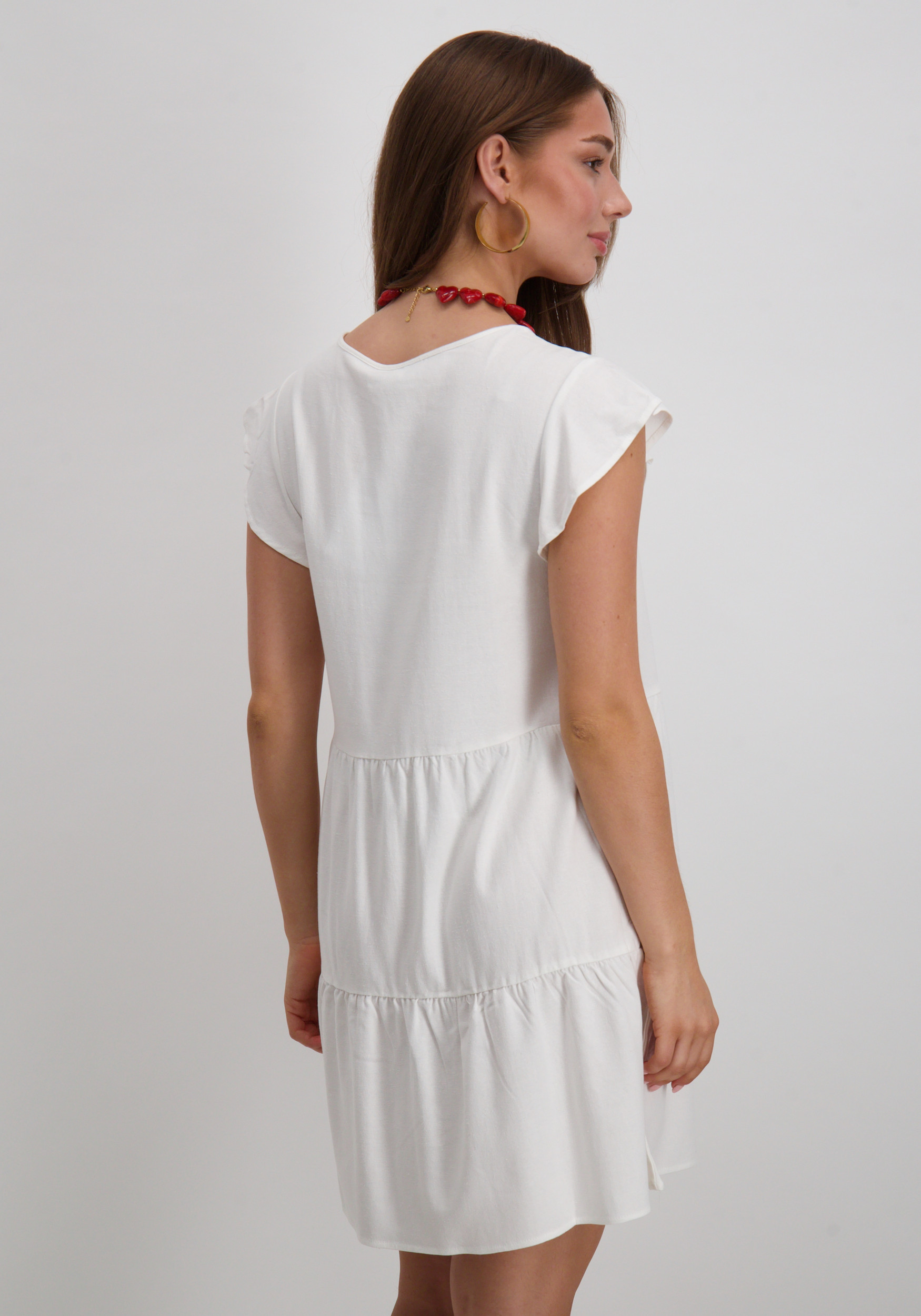 Vila Jurk Summer 14098932 Wolwit-ecru