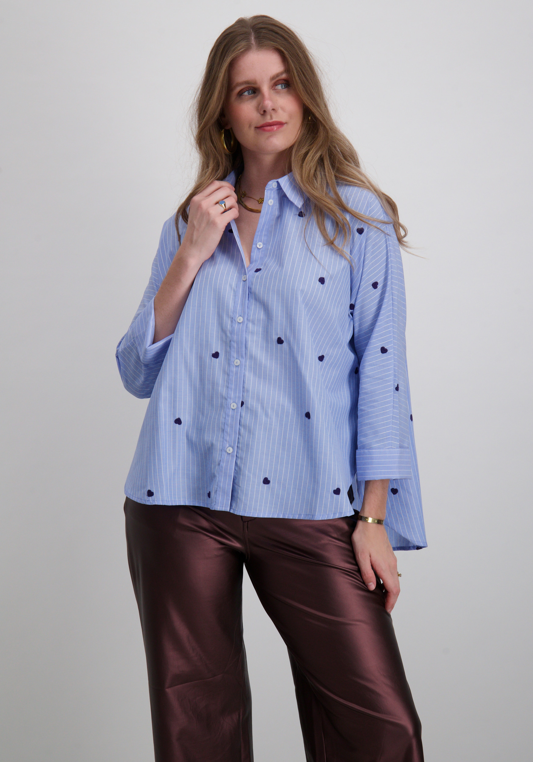 Only Blouse New lina grace 15344336 Licht blauw