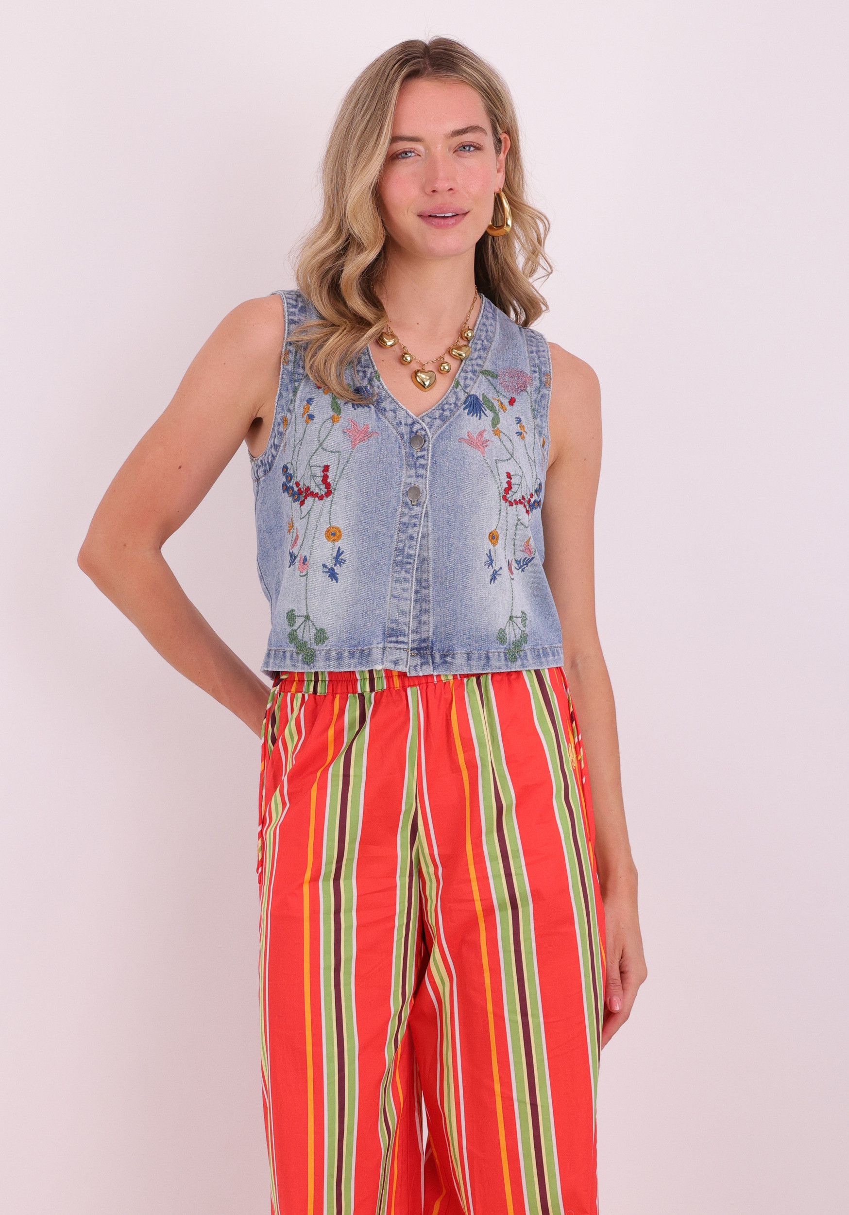 Culture Gilet Tiala 50112923 Licht blauw
